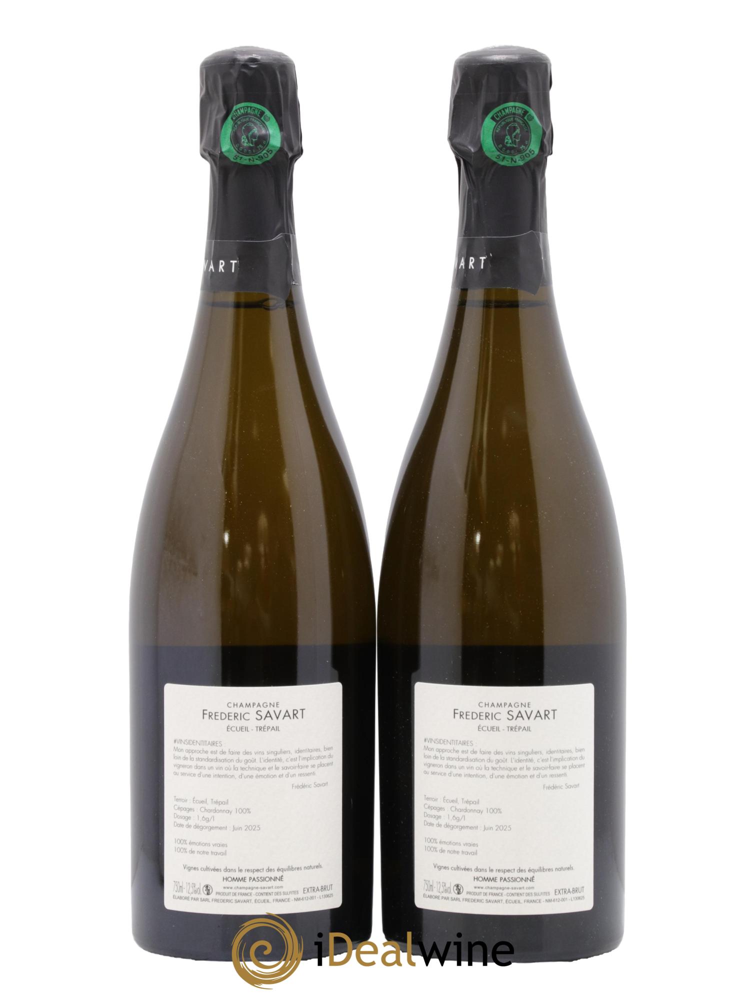 Extra Brut Premier Cru Blanc de Blancs - Ecueil Trepail Frédéric Savart - Posten von 2 Flaschen - 1
