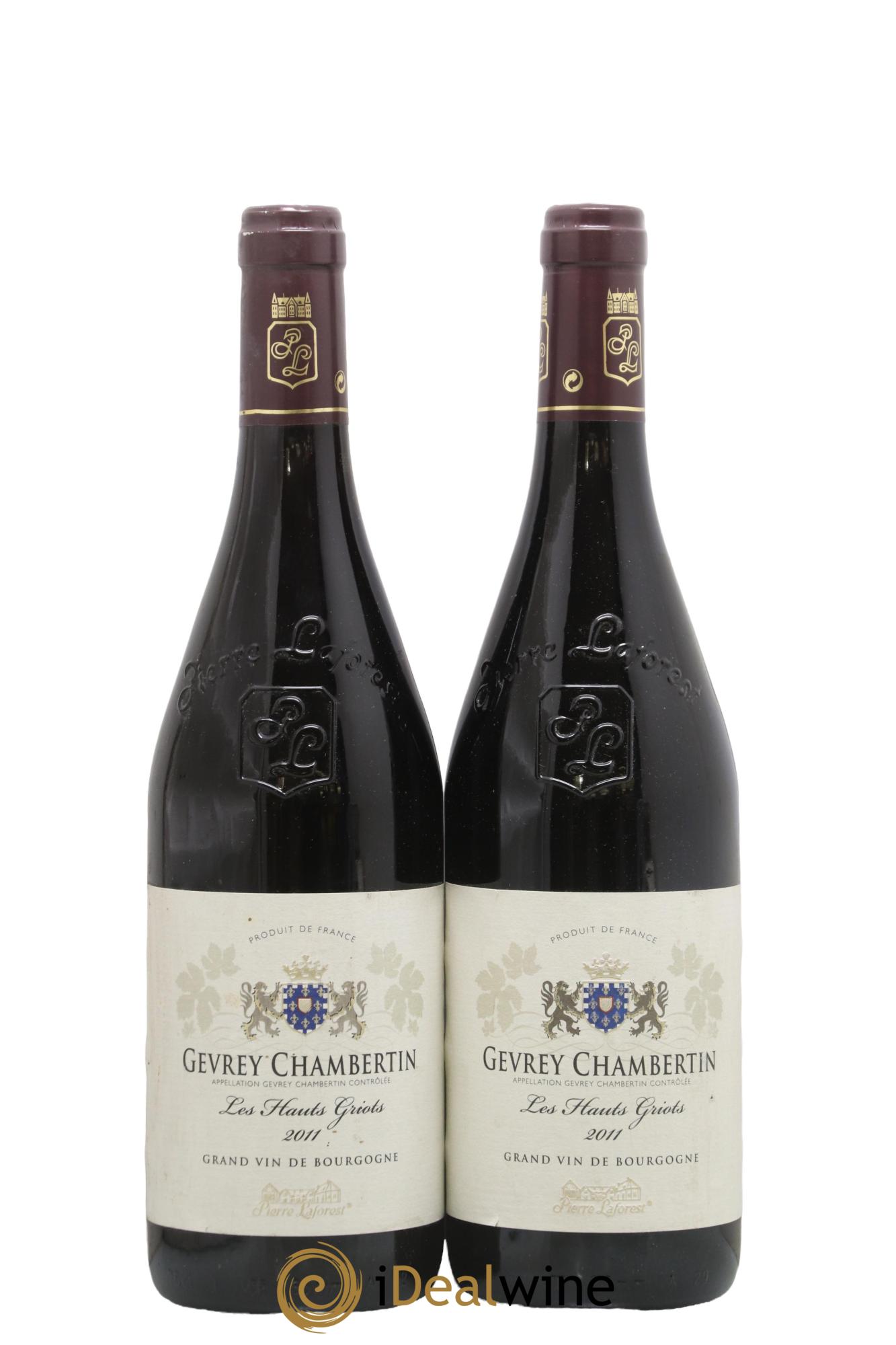 Gevrey-Chambertin Les Hauts Griots Pierre Laforest 2011 - Lot de 2 bouteilles - 0