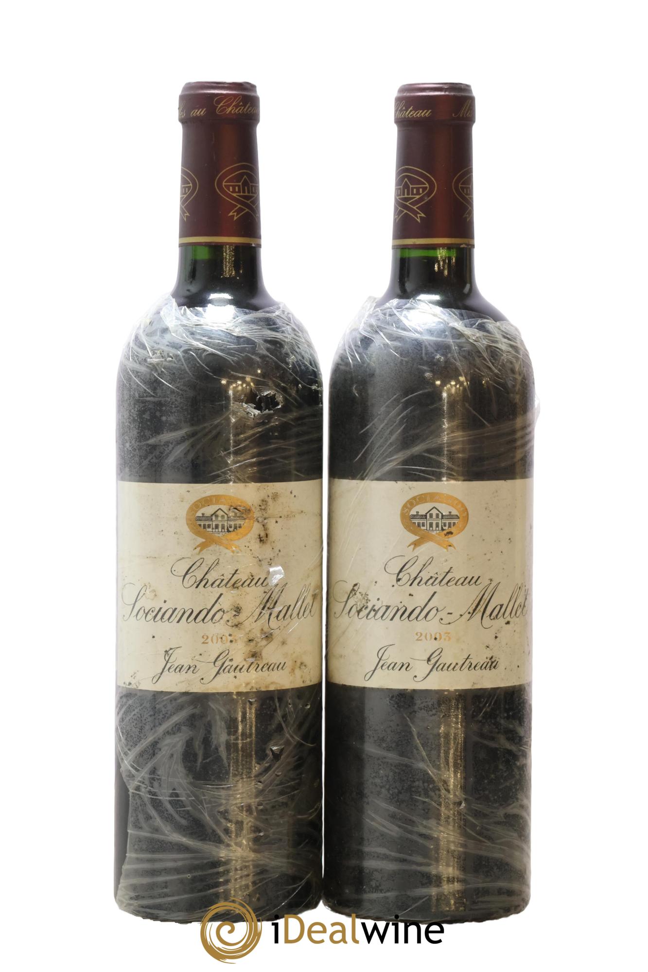 Château Sociando Mallet 2003 - Posten von 2 Flaschen - 0