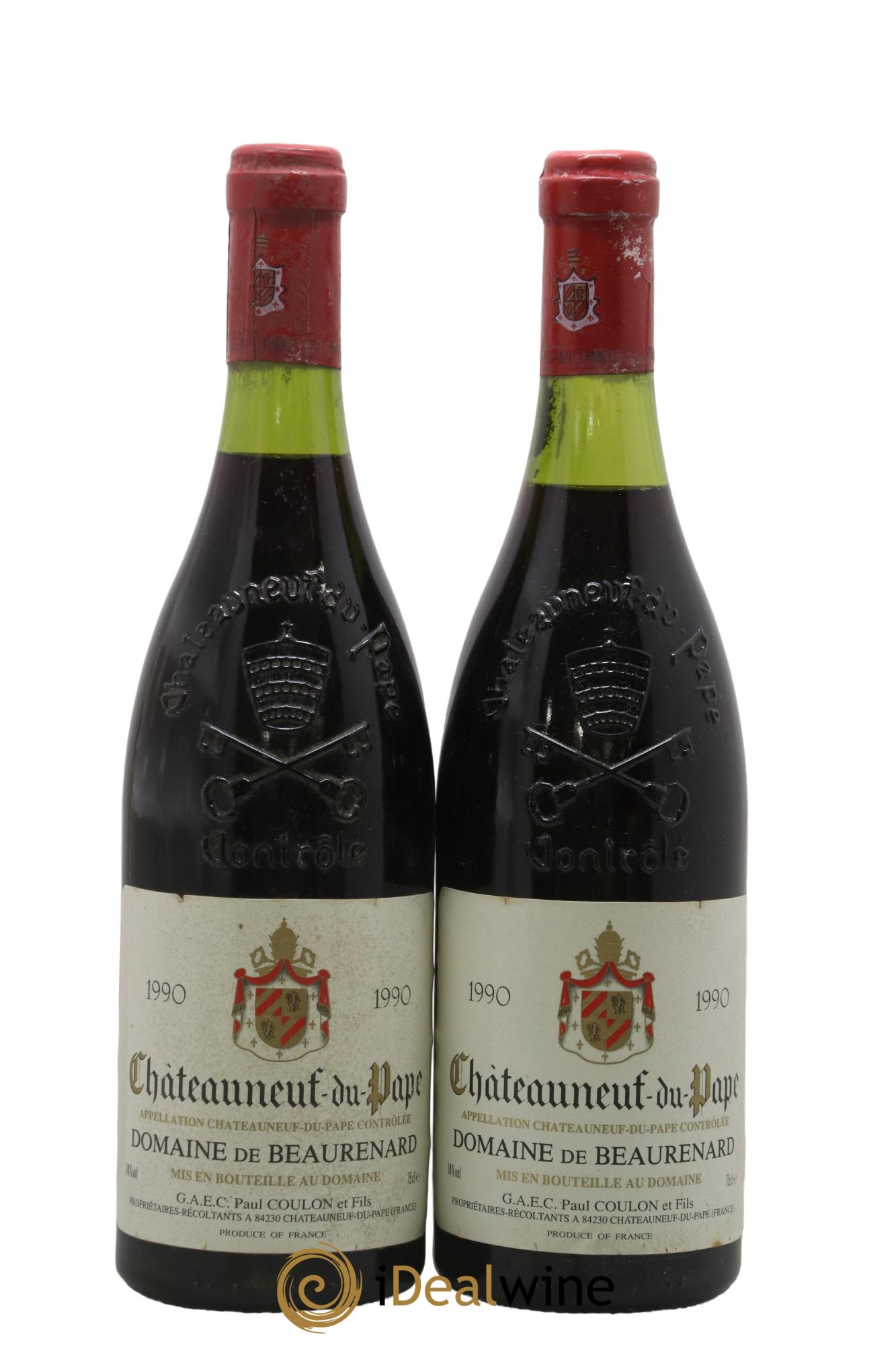 Châteauneuf-du-Pape Beaurenard (Domaine de) 1990 - Lot of 2 bottles - 0