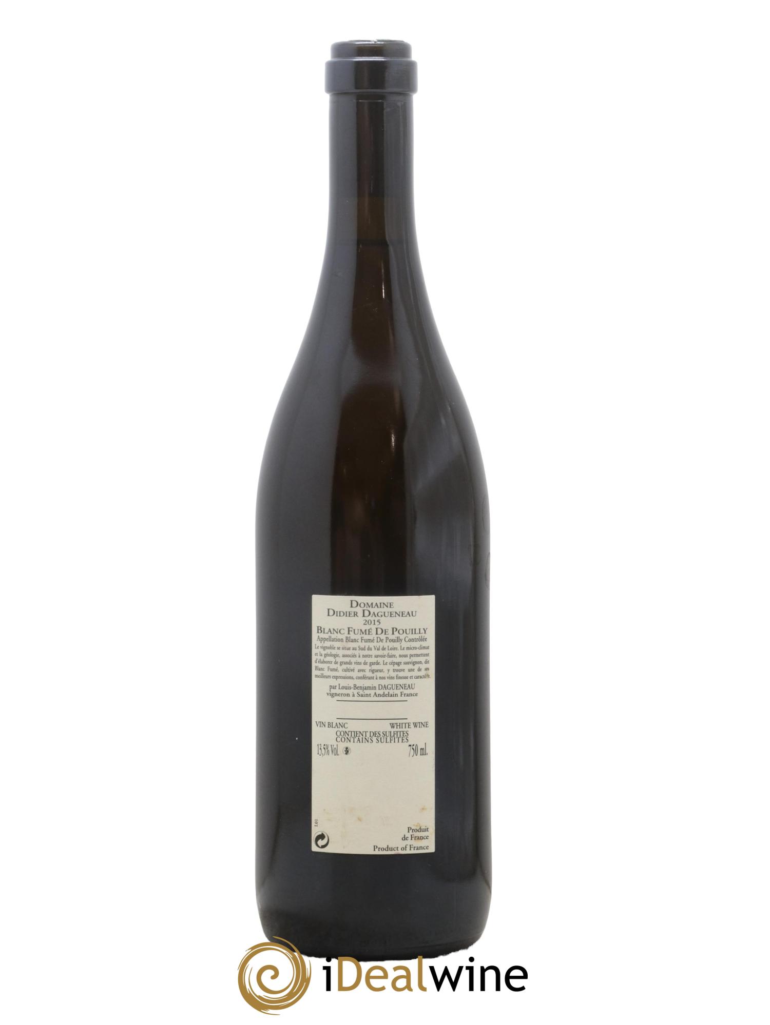Vin de France (anciennement Pouilly-Fumé) Buisson Renard Dagueneau (Domaine Didier - Louis-Benjamin) 2015 - Lot de 1 bouteille - 1