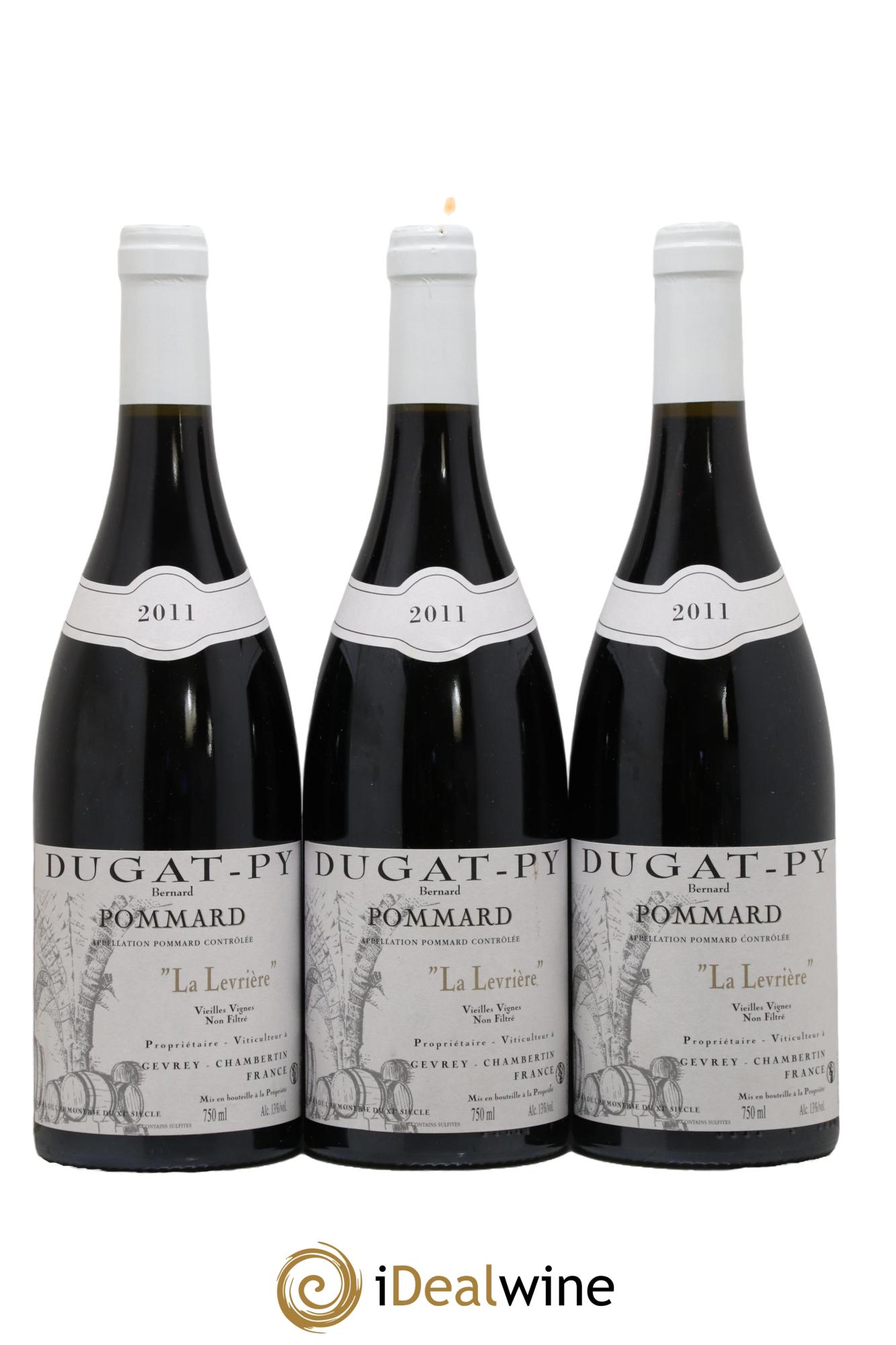 Pommard La Levrière Vieilles Vignes Dugat-Py  2011 - Lot of 3 bottles - 0
