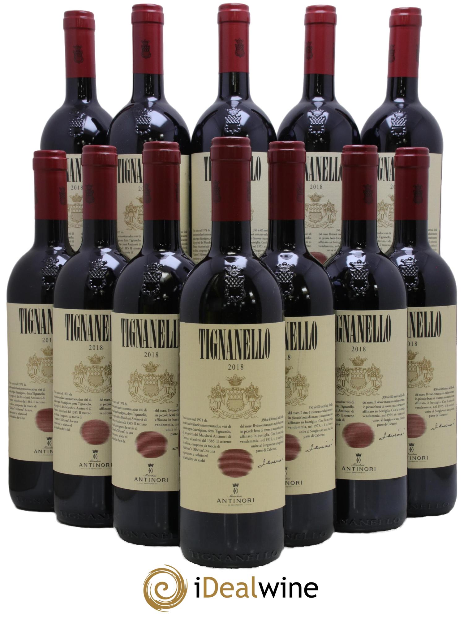Toscana IGT Tignanello Tenuta Tignanello - Marchesi Antinori 2018 - Lotto di 12 bottiglie - 0