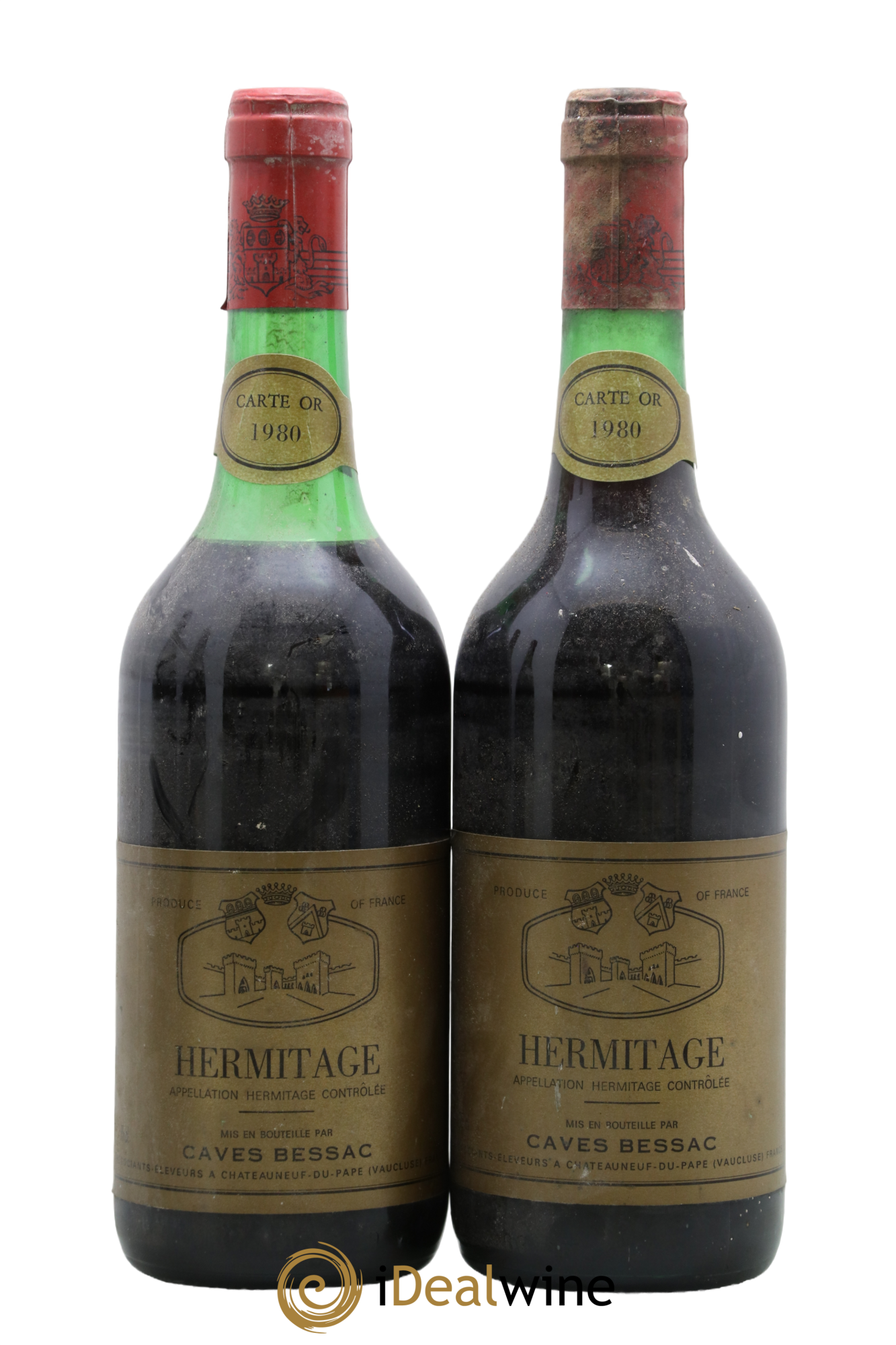 Hermitage Caves Bessac 1980 - Lot of 2 bottles - 0