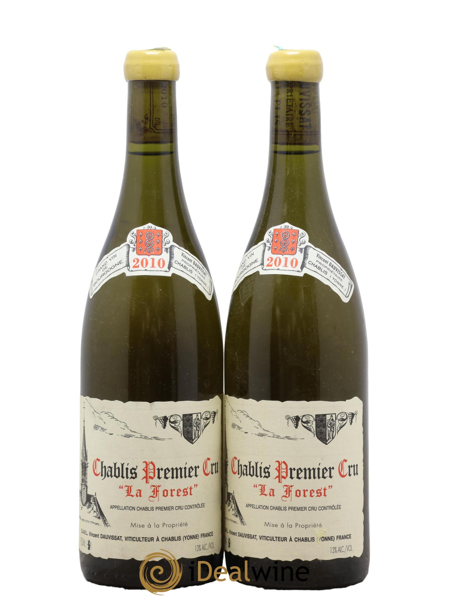 Chablis 1er Cru La Forest Vincent Dauvissat (Domaine) 2010 - Lot of 2 bottles - 0