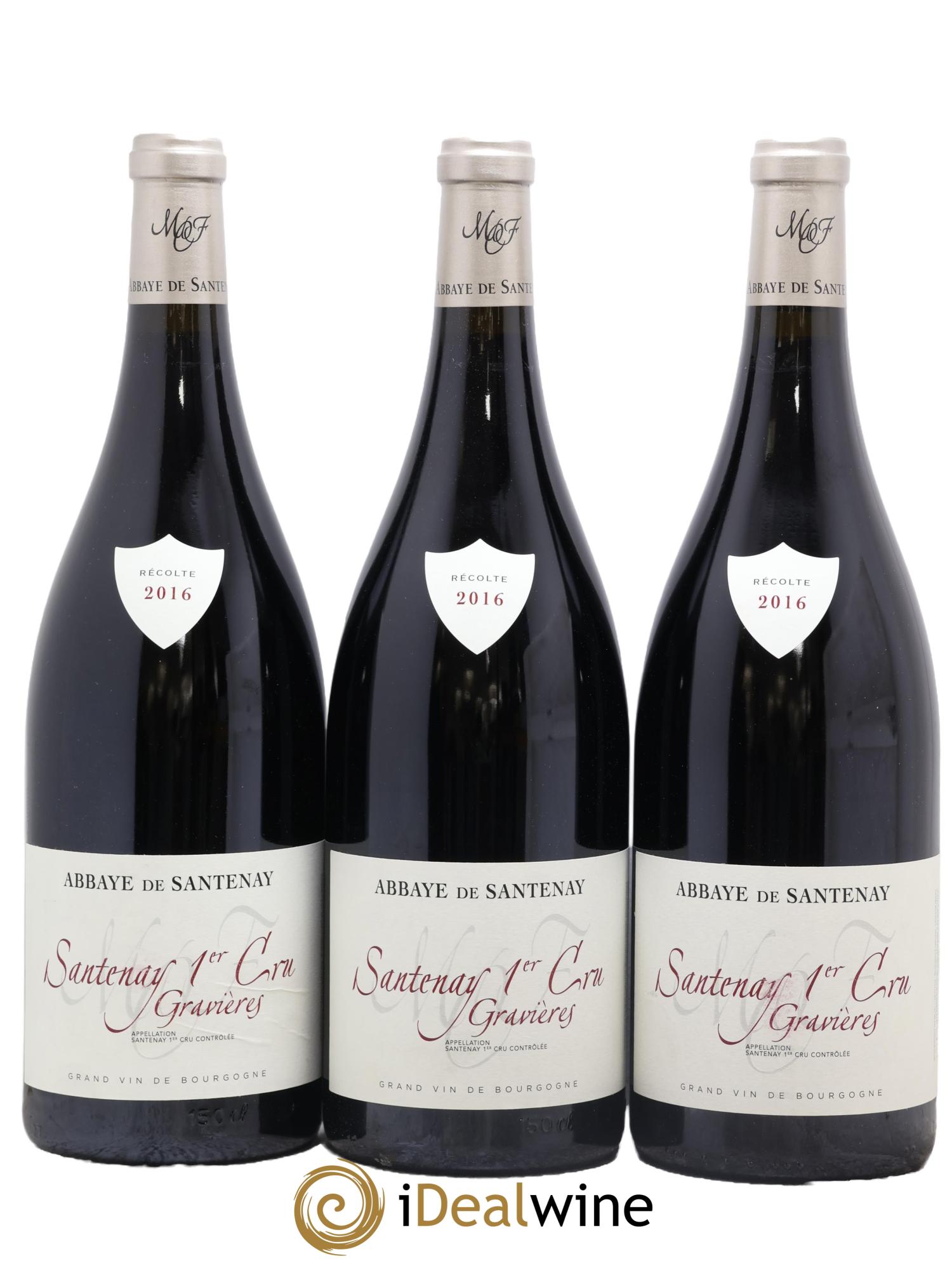 Santenay 1er Cru Gravieres Abbaye De Santenay 2016 - Lot de 3 magnums - 0