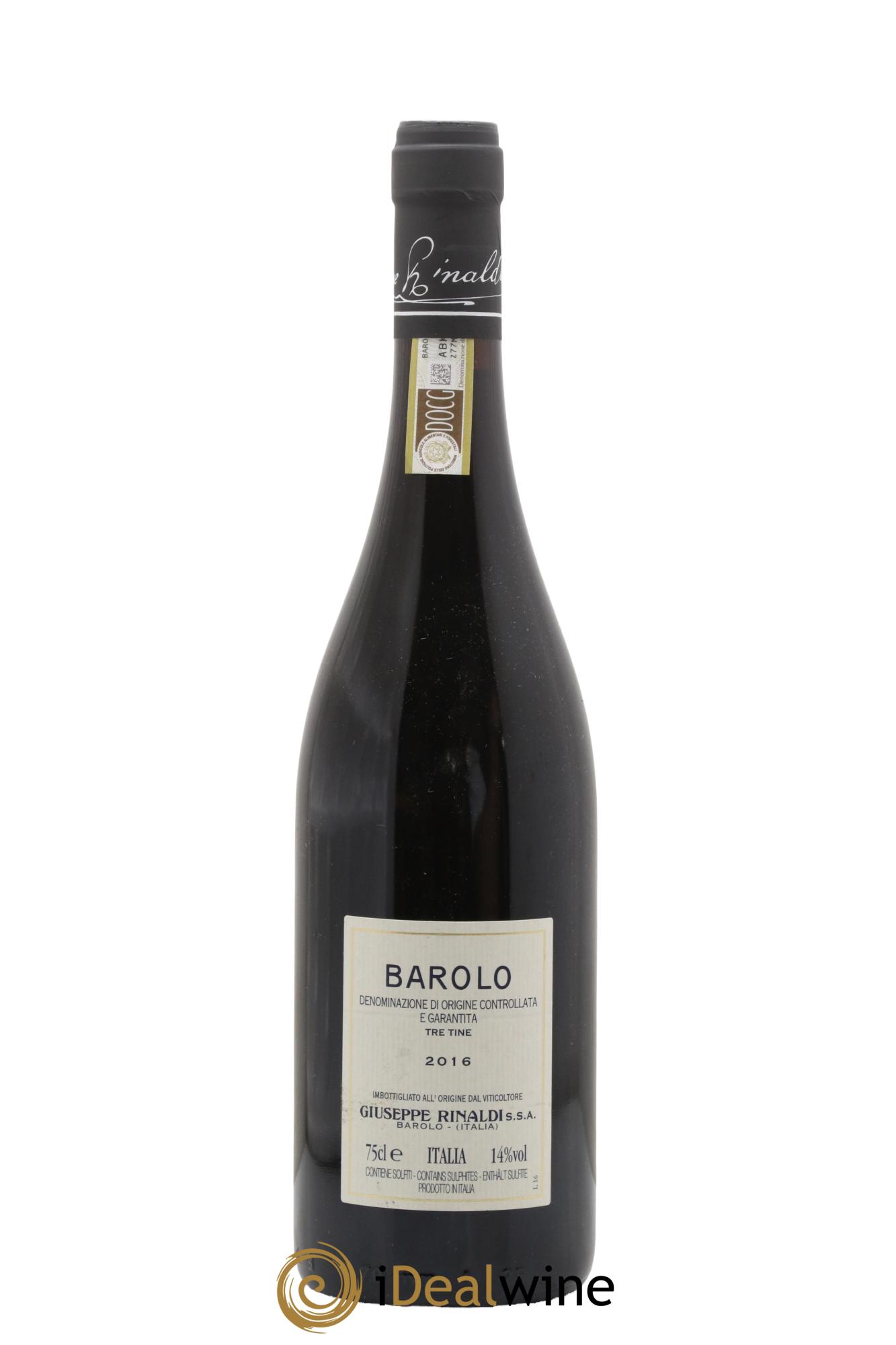 Barolo DOCG Tre Tine Giuseppe Rinaldi 2016 - Posten von 1 Flasche - 1