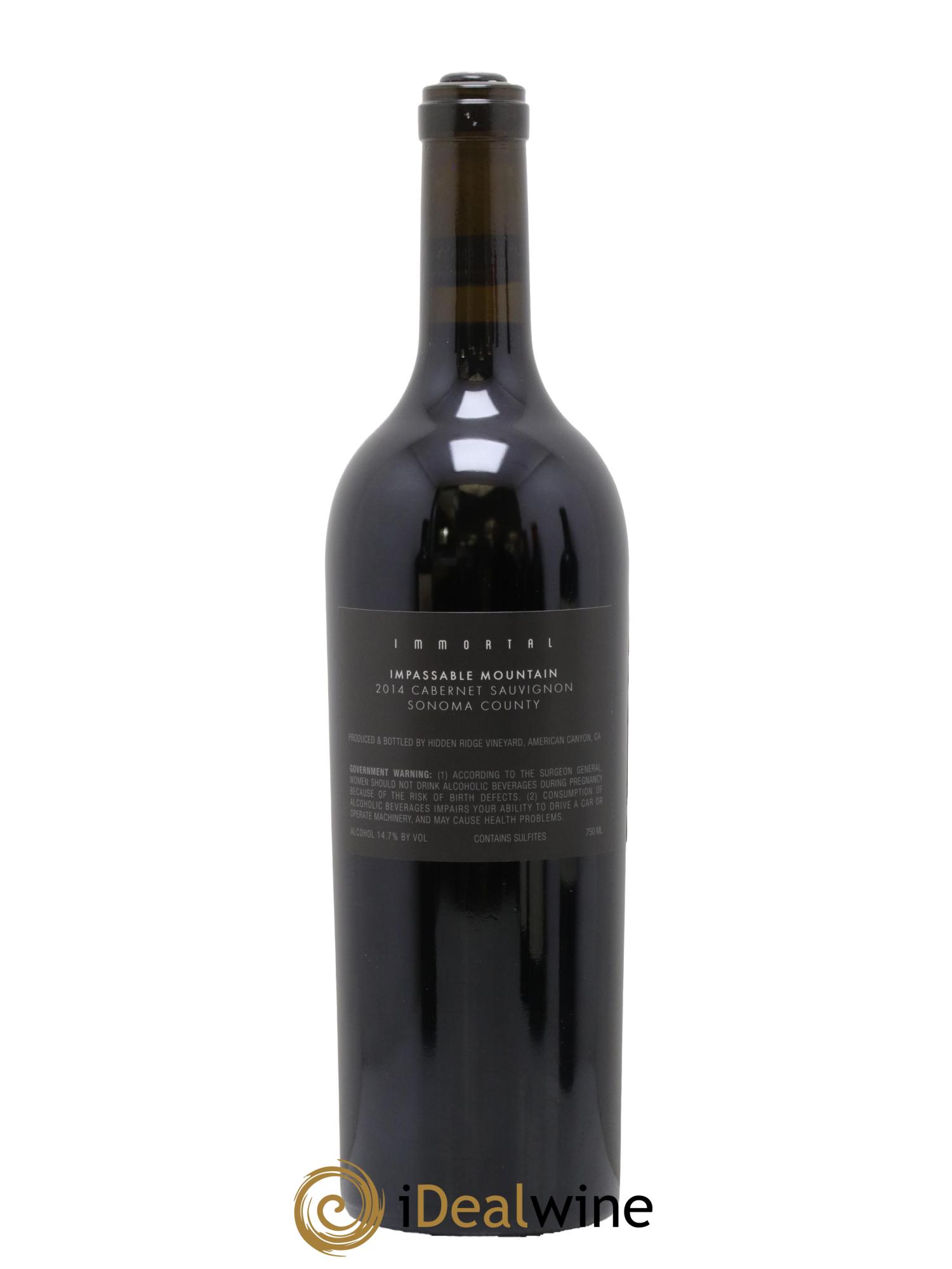 USA Sonoma County Cabernet Sauvignon Impassable Mountain Immortal 2014 - Posten von 1 Flasche - 1