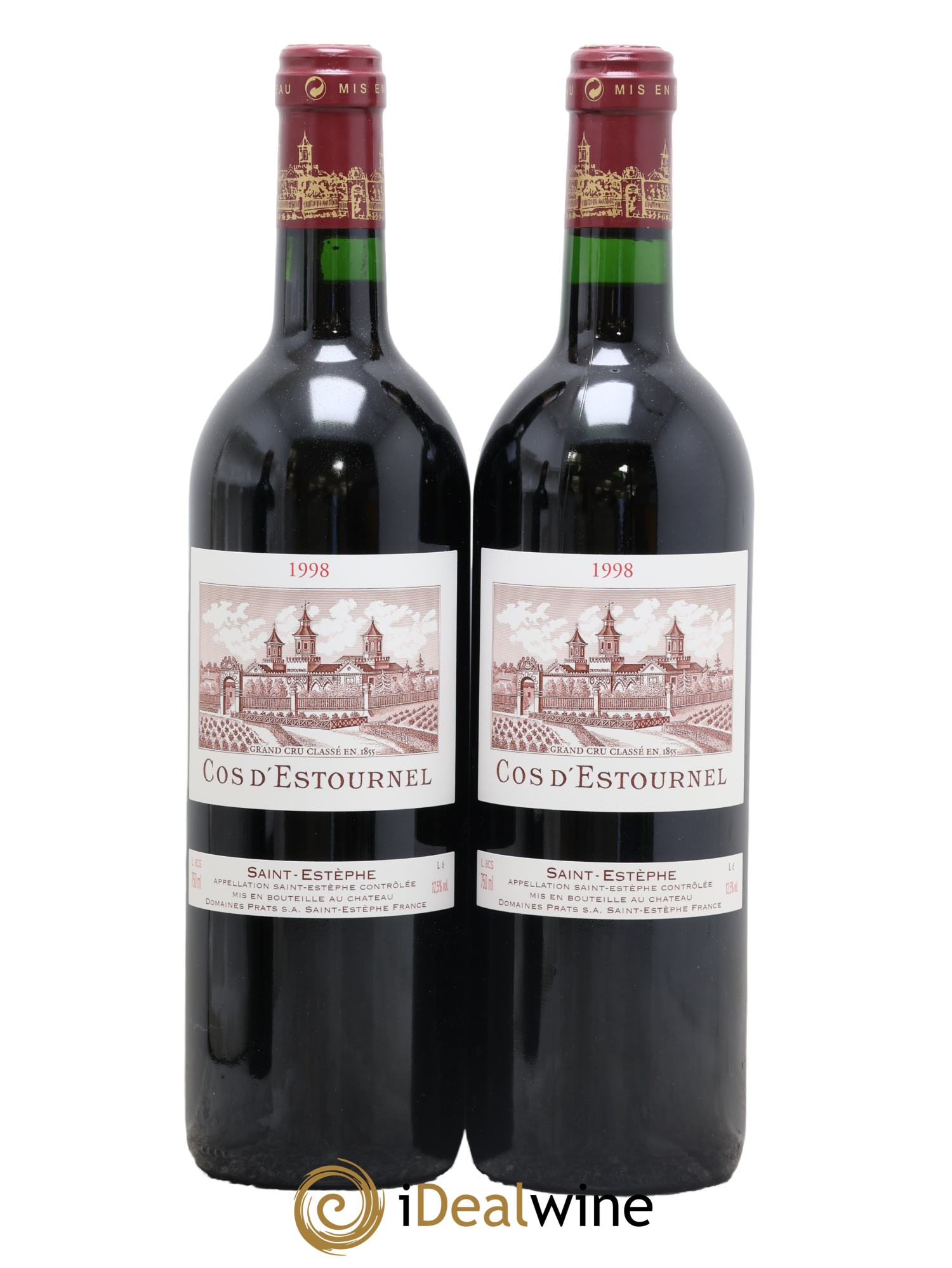 Cos d'Estournel 2ème Grand Cru Classé 1998 - Lot of 2 bottles - 0