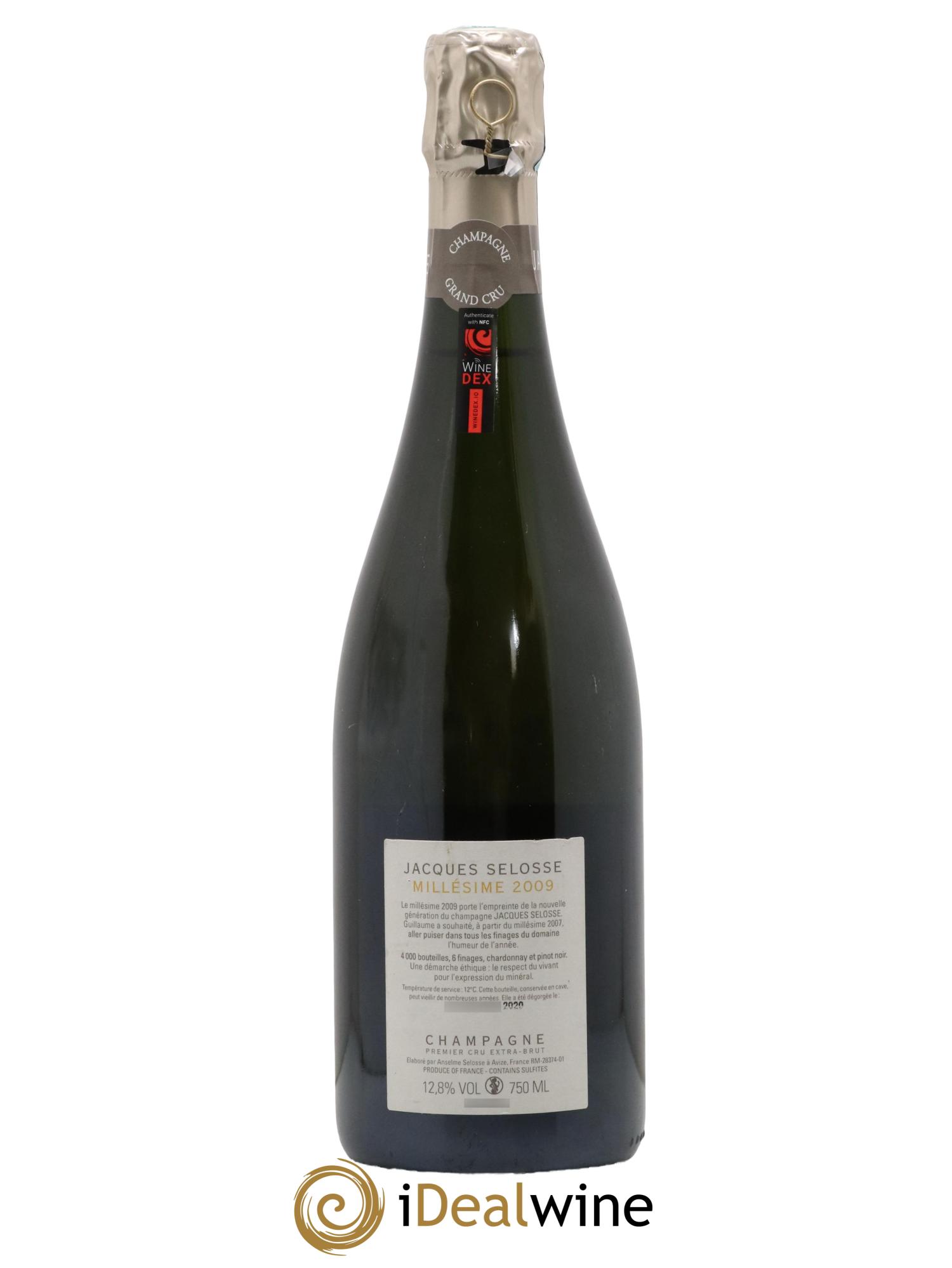1er Cru Millésimé Extra-Brut Jacques Selosse 2009 - Lot of 1 bottle - 1