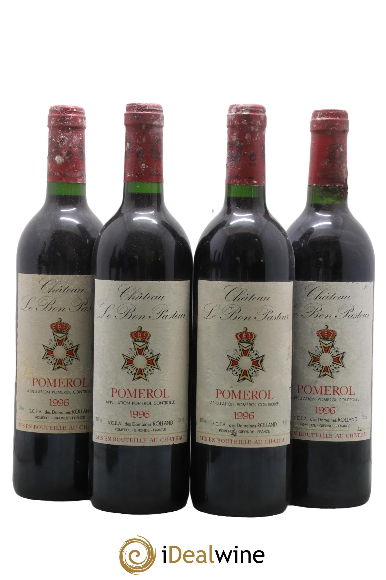 Château le Bon Pasteur 1996 - Lotto di 4 bottiglie - 0
