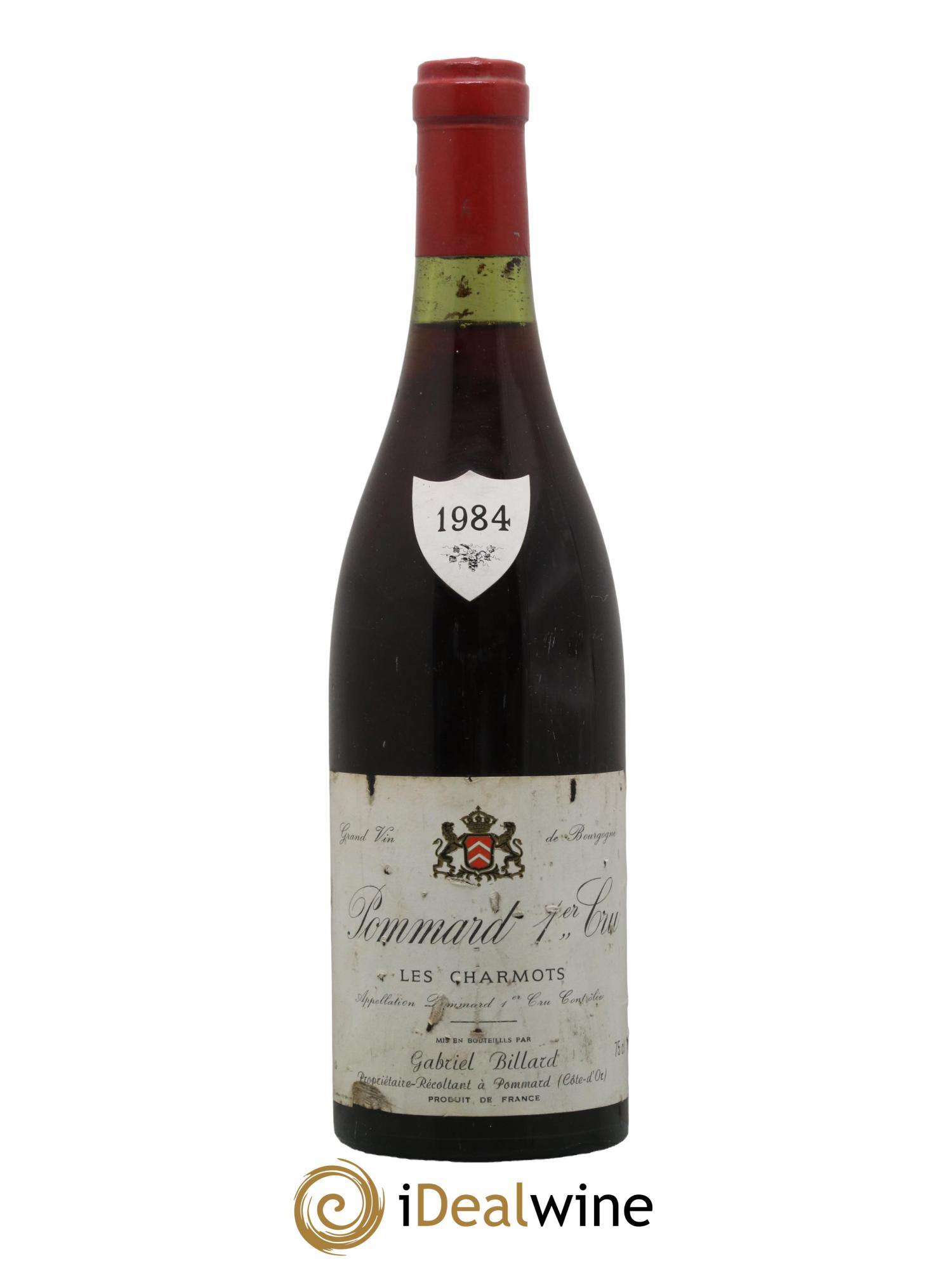 Pommard 1er Cru Les Charmots Gabriel Billard 1984 - Lot de 1 bouteille - 0