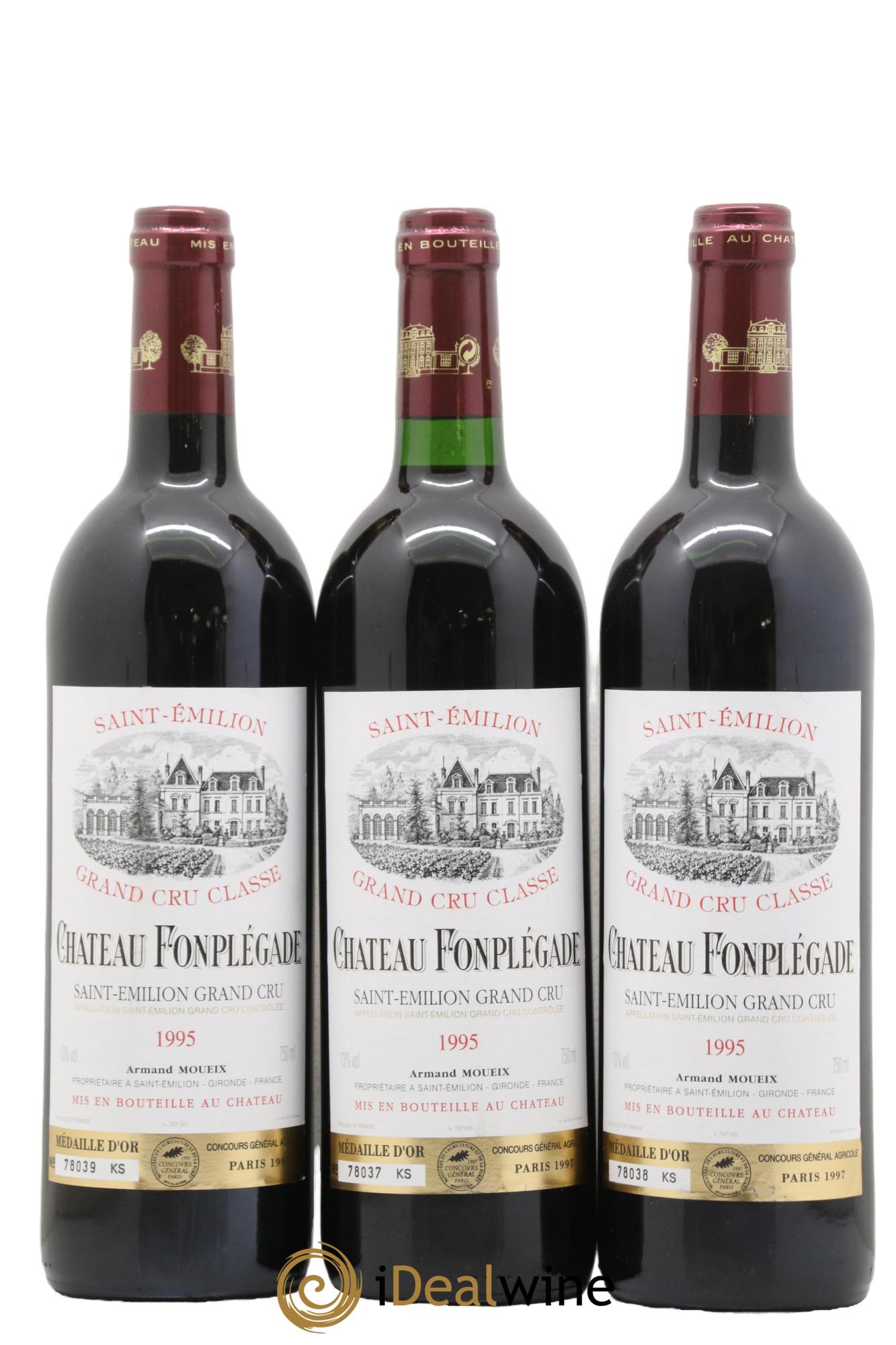 Château Fonplegade Grand Cru Classé 1995 - Posten von 6 Flaschen - 2