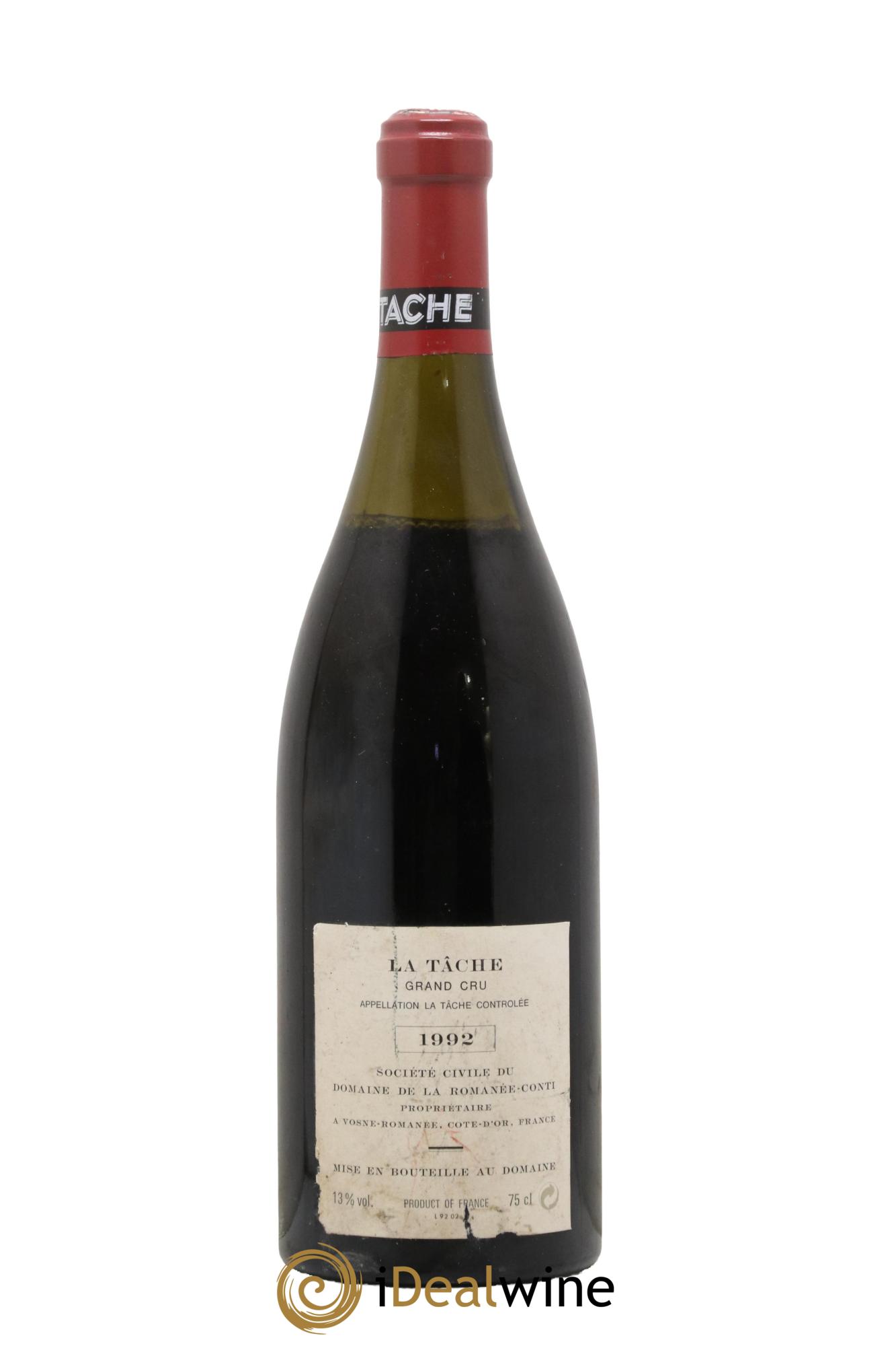 La Tâche Grand Cru Domaine de la Romanée-Conti 1992 - Lot de 1 bouteille - 1