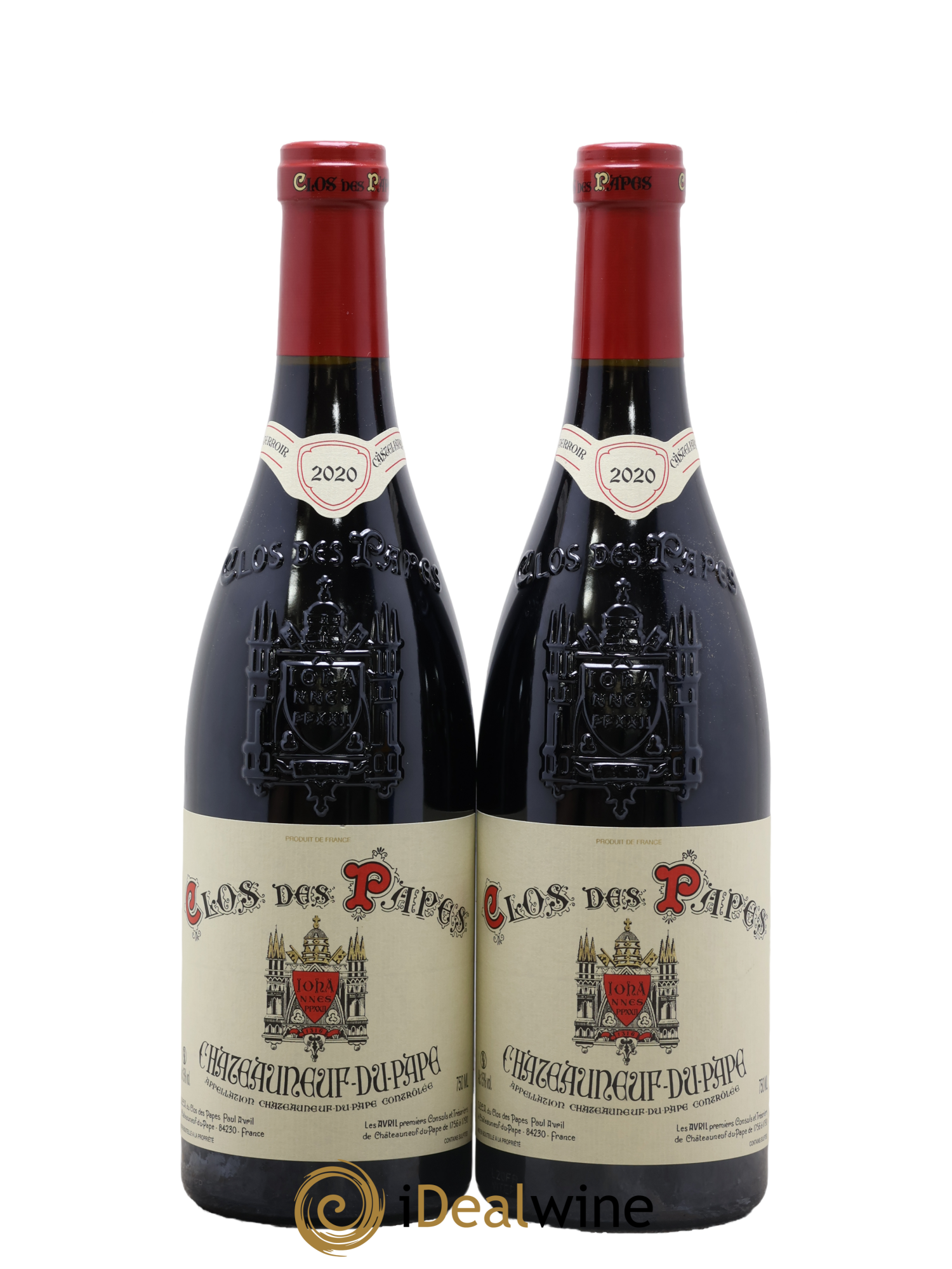 Châteauneuf-du-Pape Clos des Papes - Paul Avril 2020 - Lot de 2 bouteilles - 0