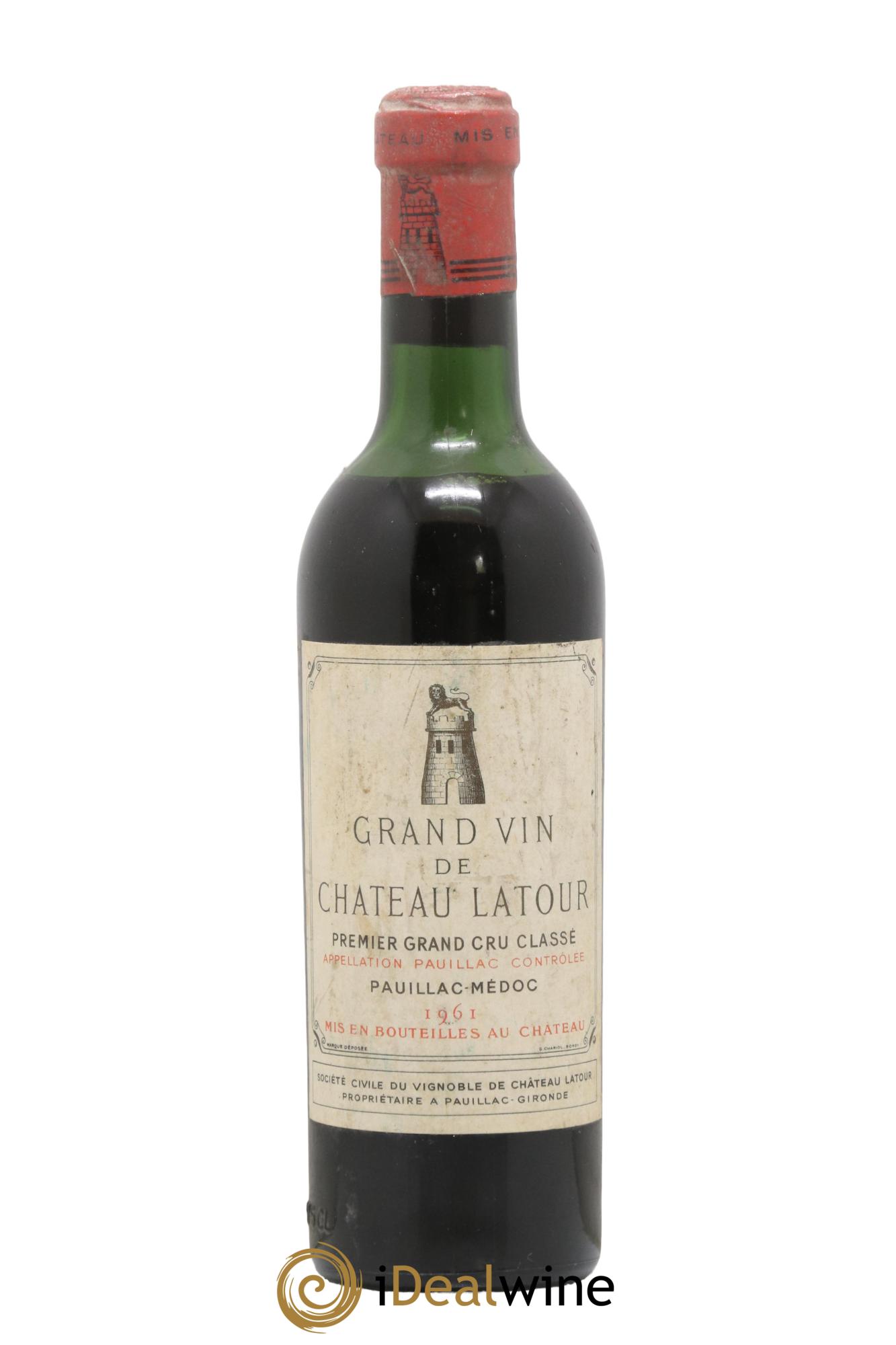 Château Latour 1er Grand Cru Classé 1961 - Lot de 1 demi bouteille - 0