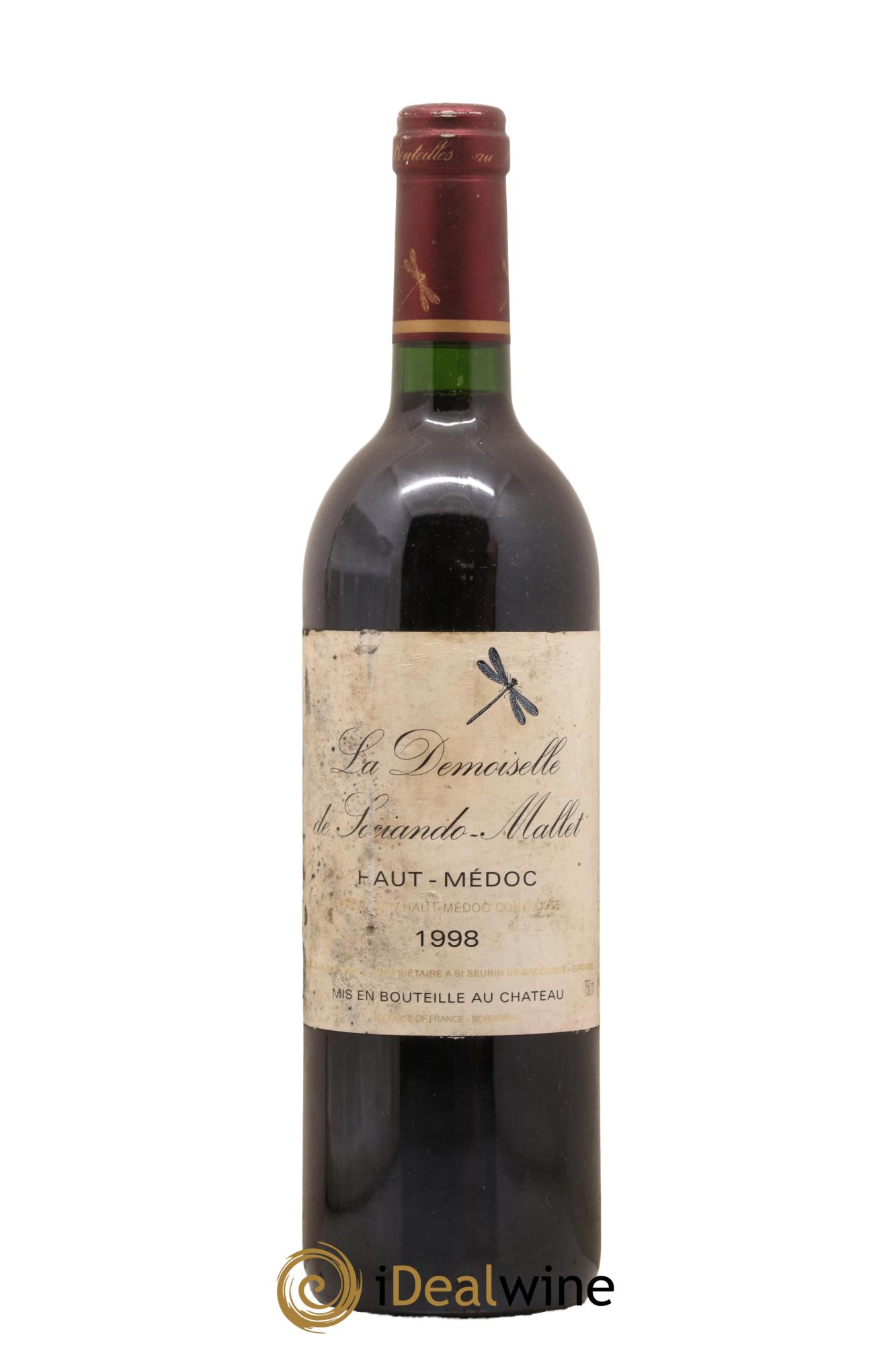 Demoiselle de Sociando Mallet Second Vin 1998 - Lot de 1 bouteille - 0