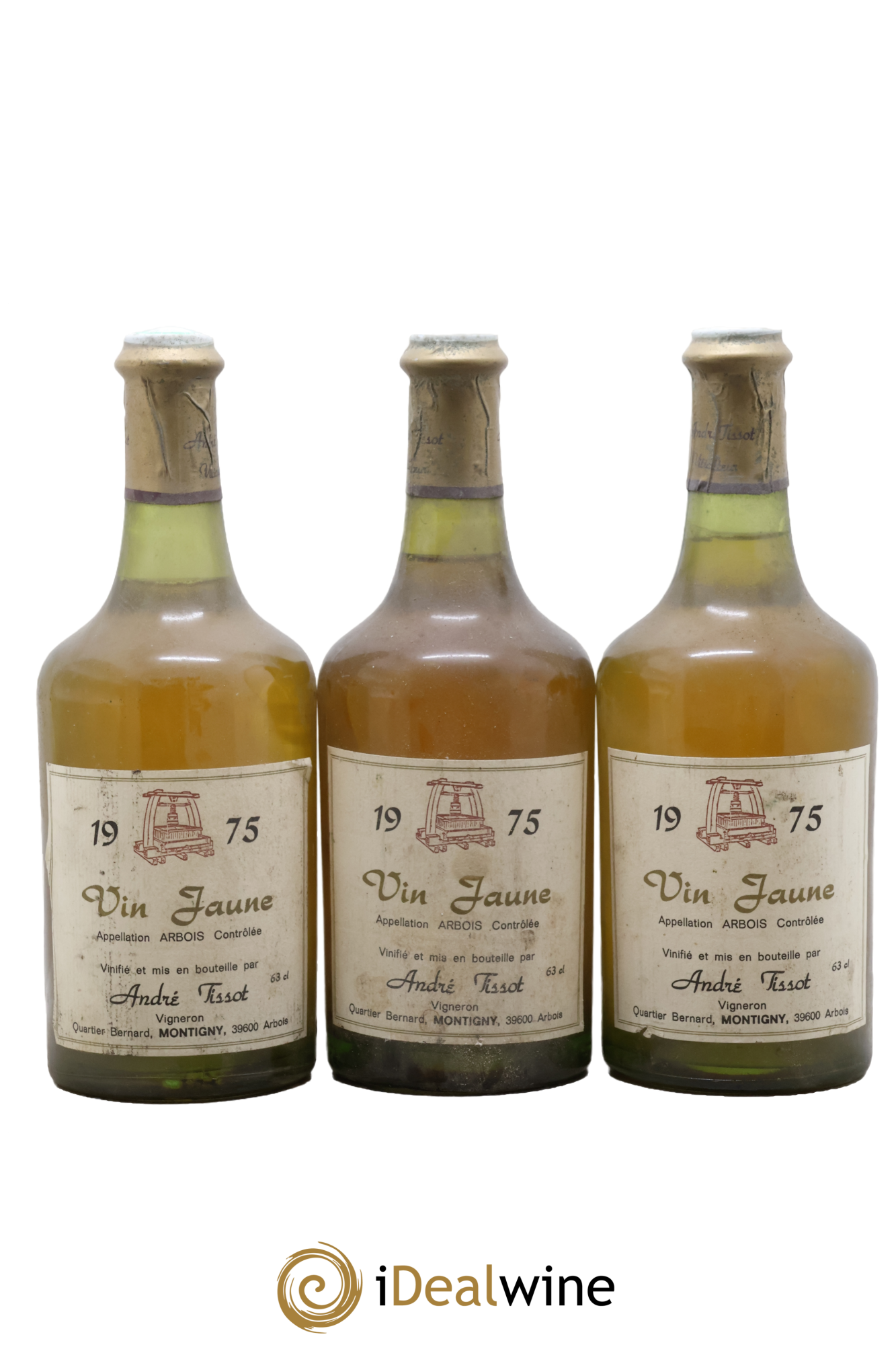 Arbois Vin Jaune André Tissot 1975 - Lot de 3 clavelins - 0