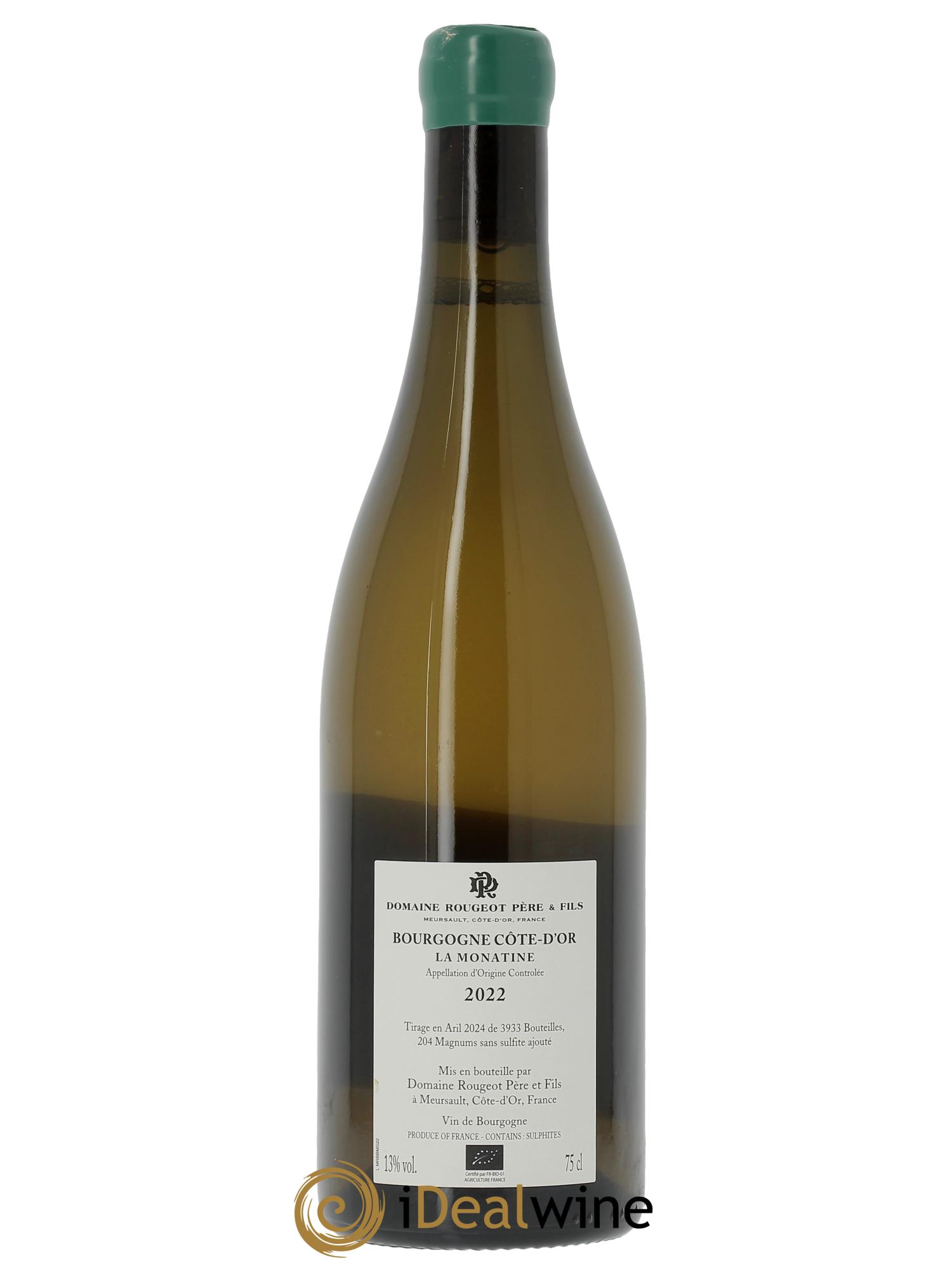 Meursault Monatine Rougeot Père et Fils  2022 - Lot de 1 bouteille - 1