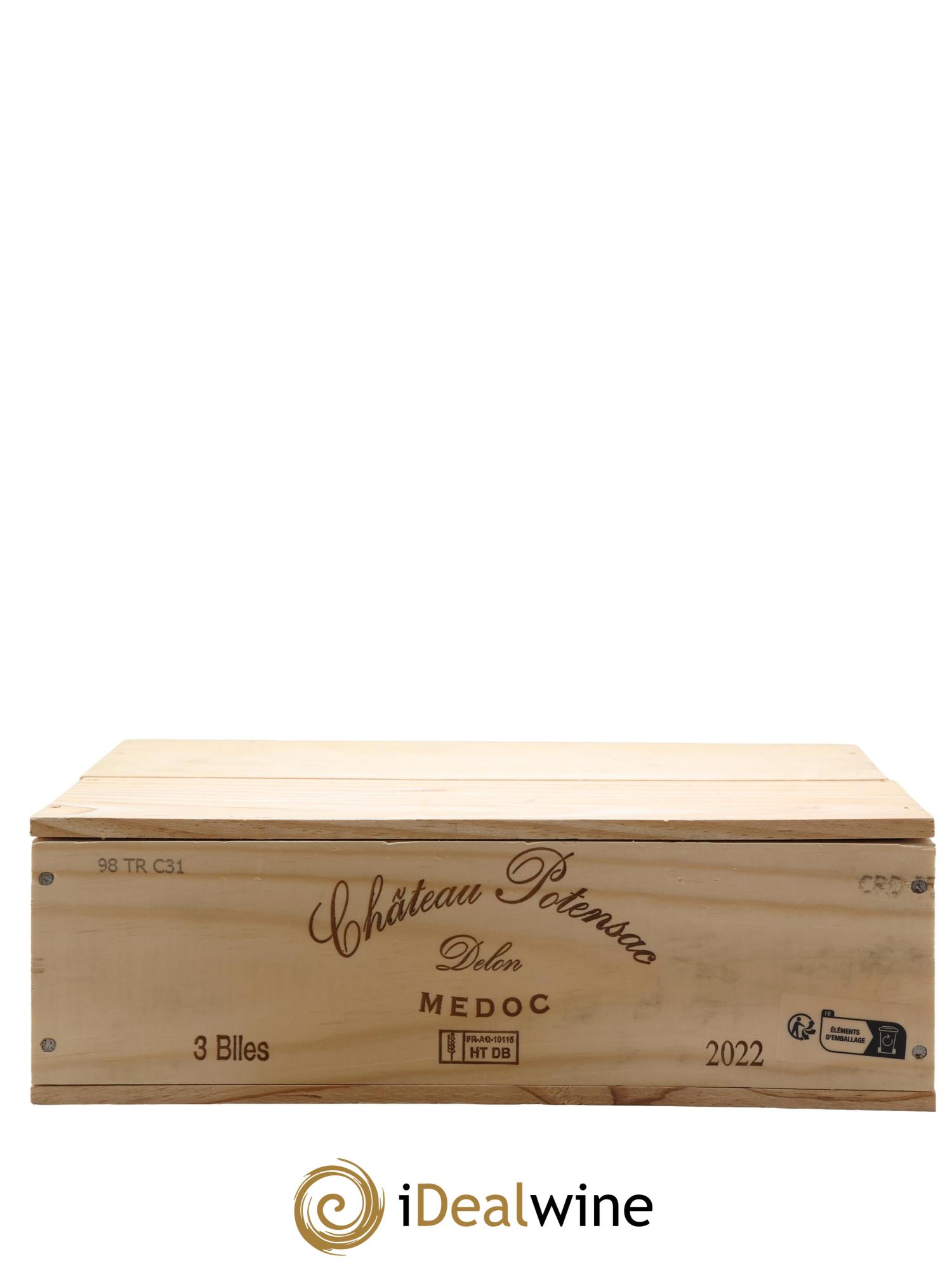 Château Potensac 2022 - Lot of 3 bottles - 1