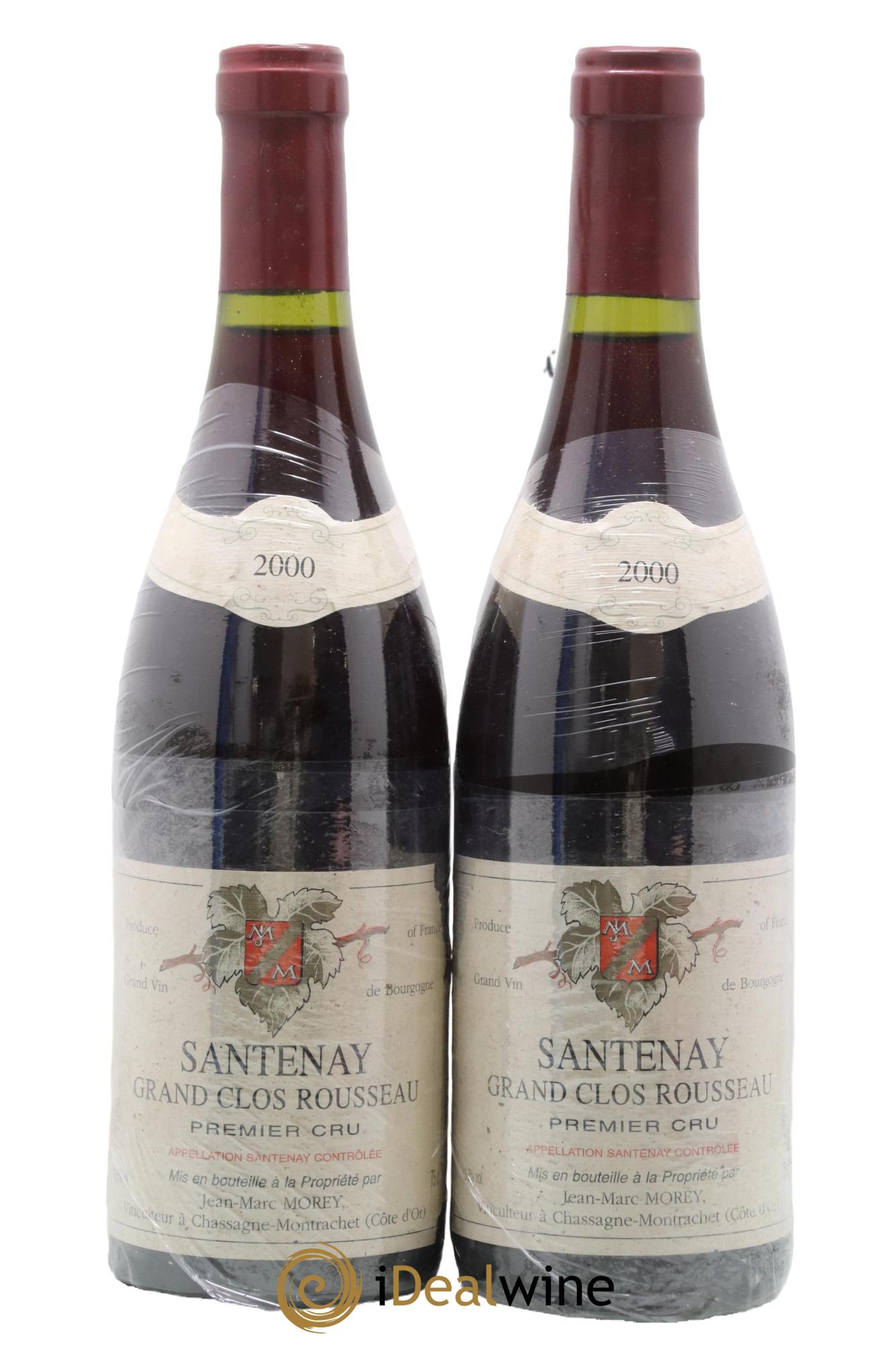 Santenay 1er Cru Grand Clos Rousseau Jean Marc Morey 2000 - Lot de 2 bouteilles - 0
