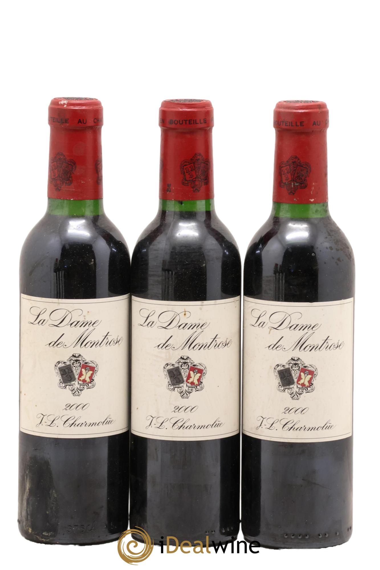 La Dame de Montrose Second Vin 2000 - Posten von 3 Demi-Flaschen - 0