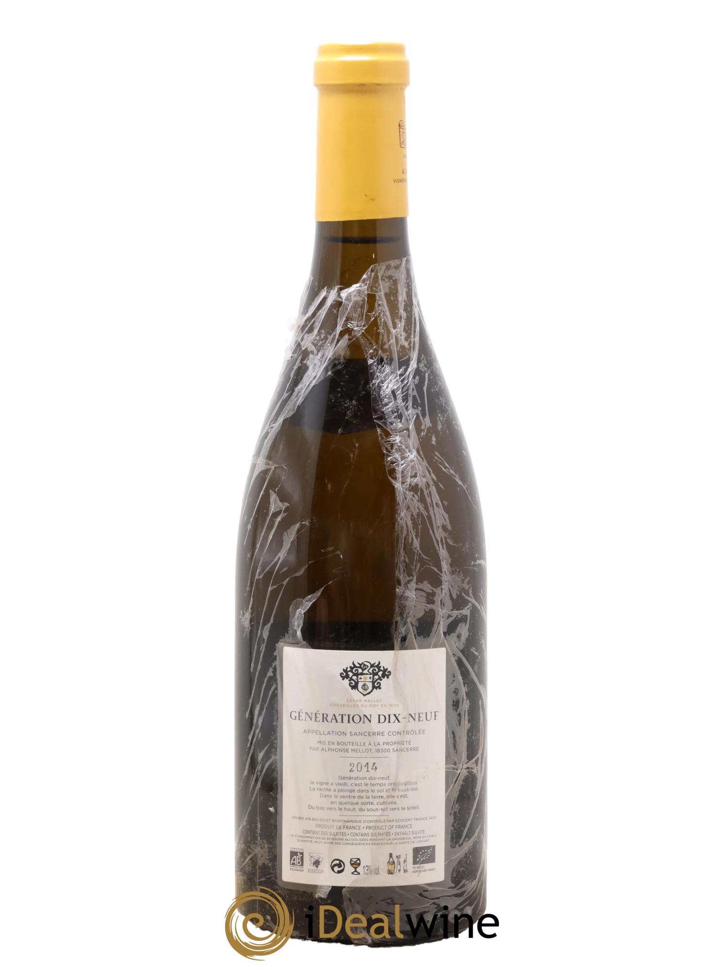 Sancerre Génération XIX Alphonse Mellot 2014 - Lot de 1 bouteille - 1
