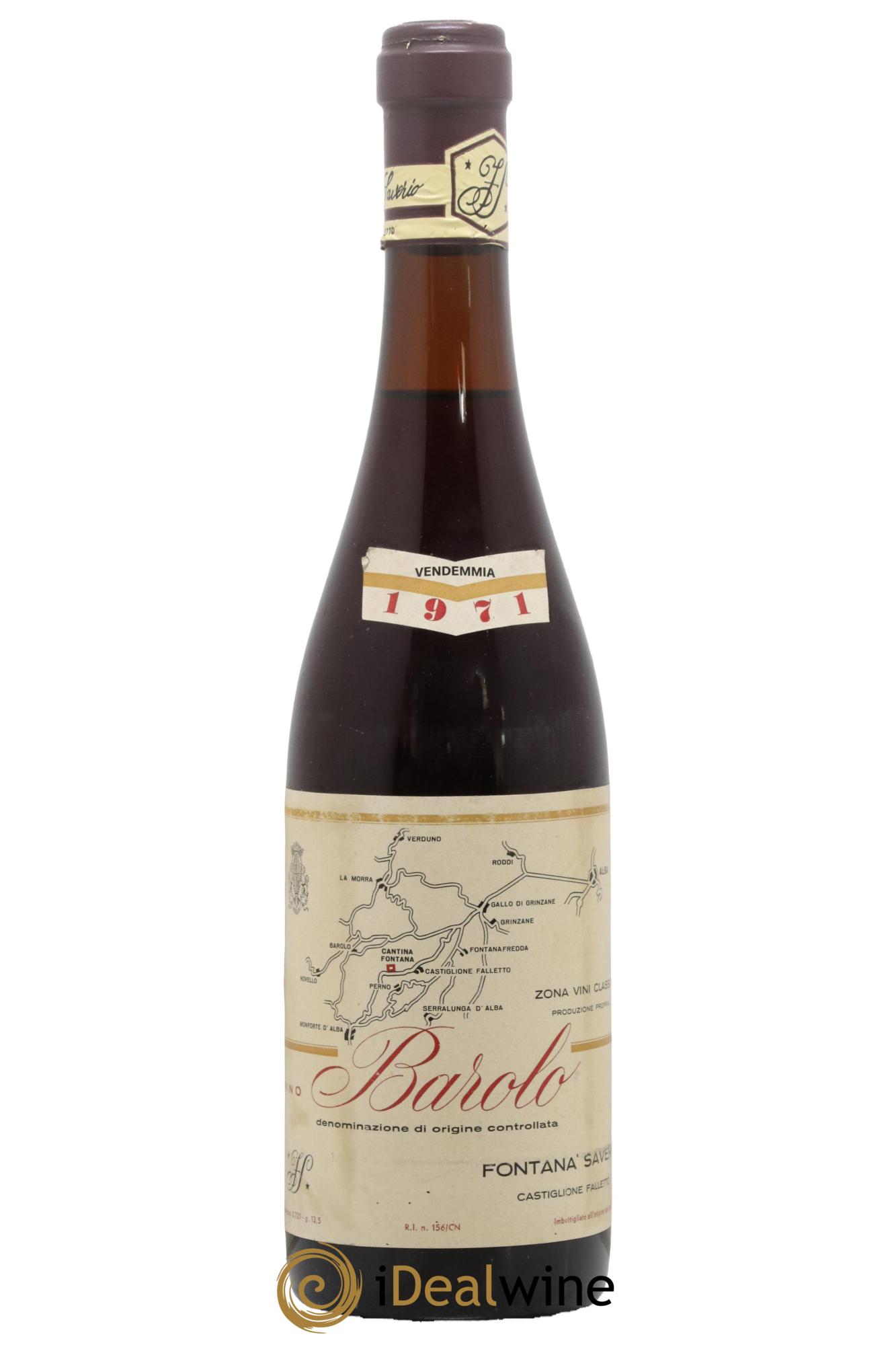 Barolo Fontana Saverio 1971 - Lot de 1 bouteille - 0
