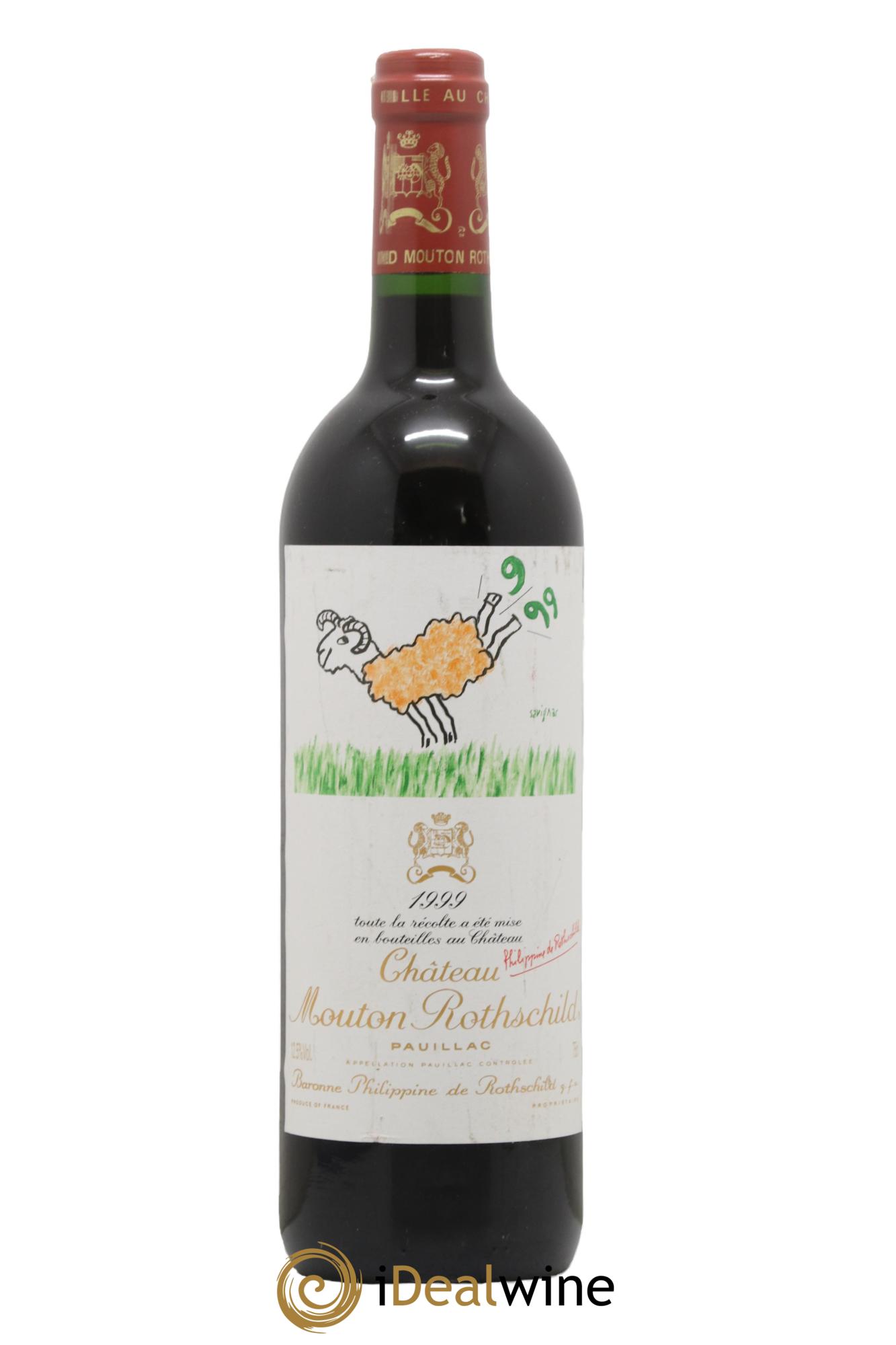 Château Mouton Rothschild 1er Grand Cru Classé 1999 - Lot de 1 bouteille - 0