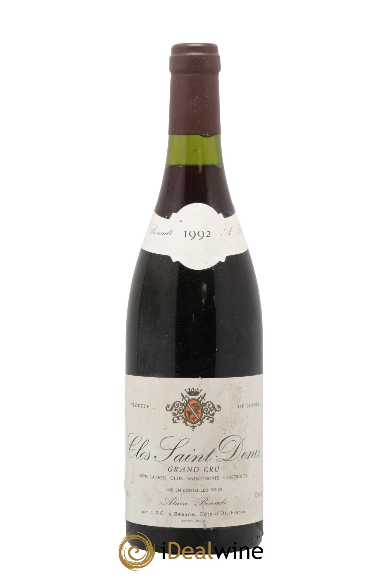 Clos Saint-Denis Grand Cru Benadi 1992 - Lot de 1 bouteille - 0