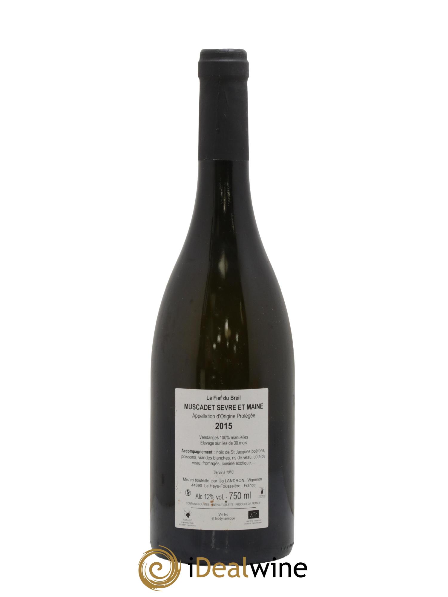 Muscadet-Sèvre-et-Maine Le Fief du Breil Jo Landron 2015 - Lot de 1 bouteille - 1