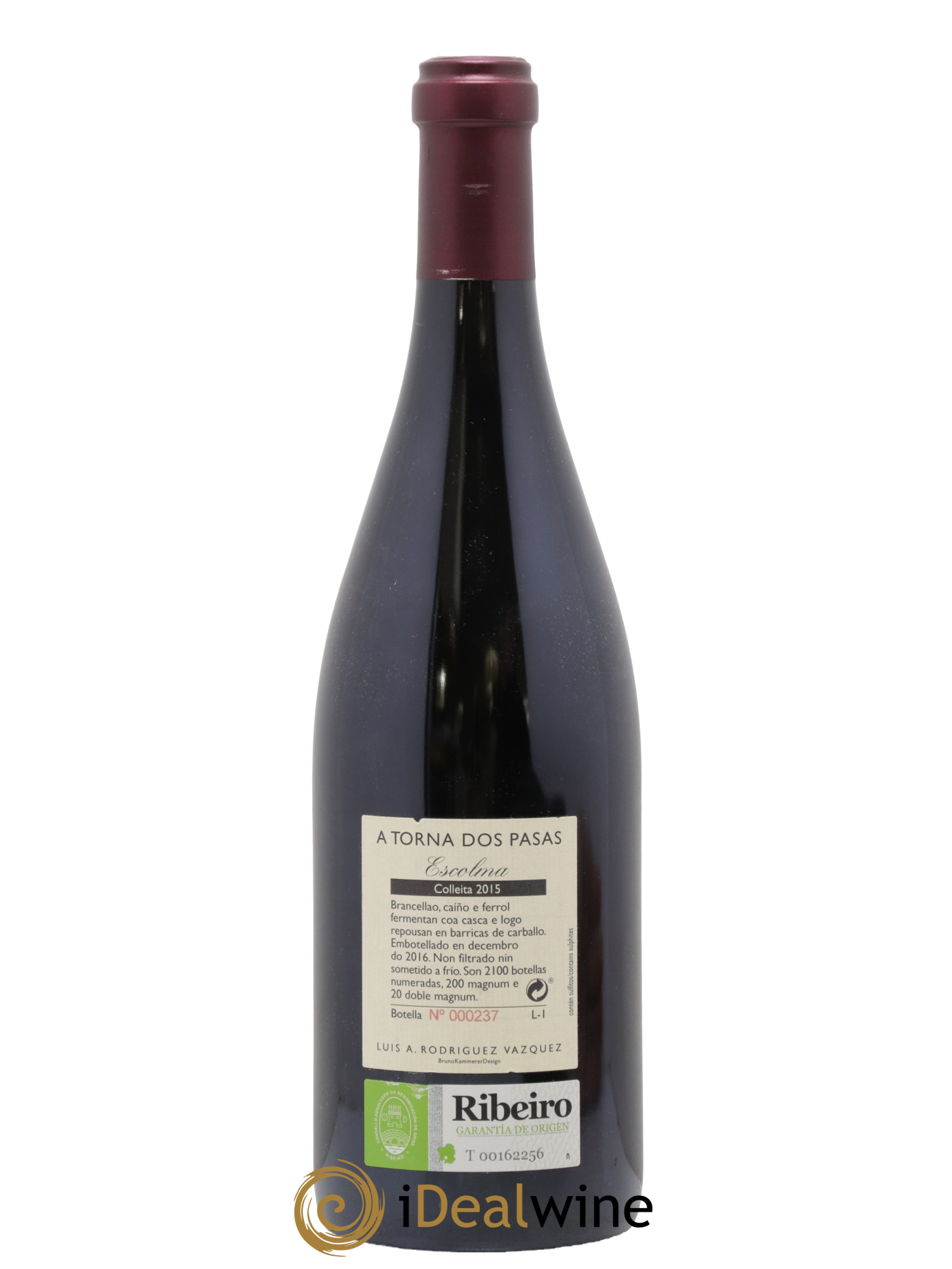 Espagne Ribeiro A Torna Dos Pasas Rodriguez Vazquez 2015 - Lot de 1 bouteille - 1