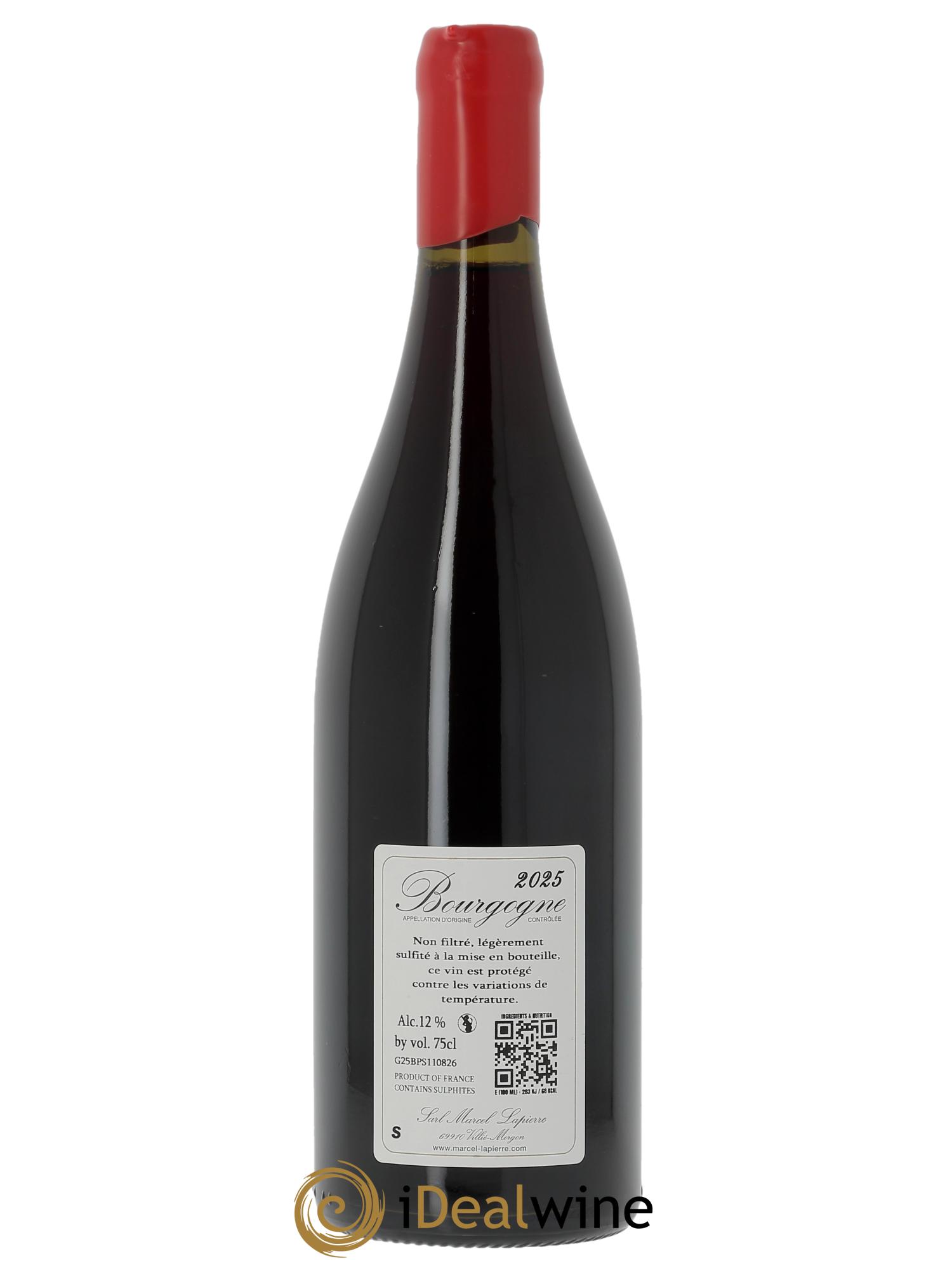 Bourgogne Pinot noir Marcel Lapierre (Domaine)  2025 - Lot of 1 bottle - 1