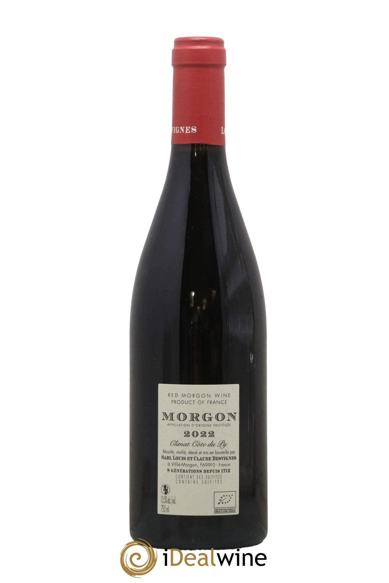 Morgon Côte du Py Louis-Claude Desvignes 2022 - Lot of 1 bottle - 1