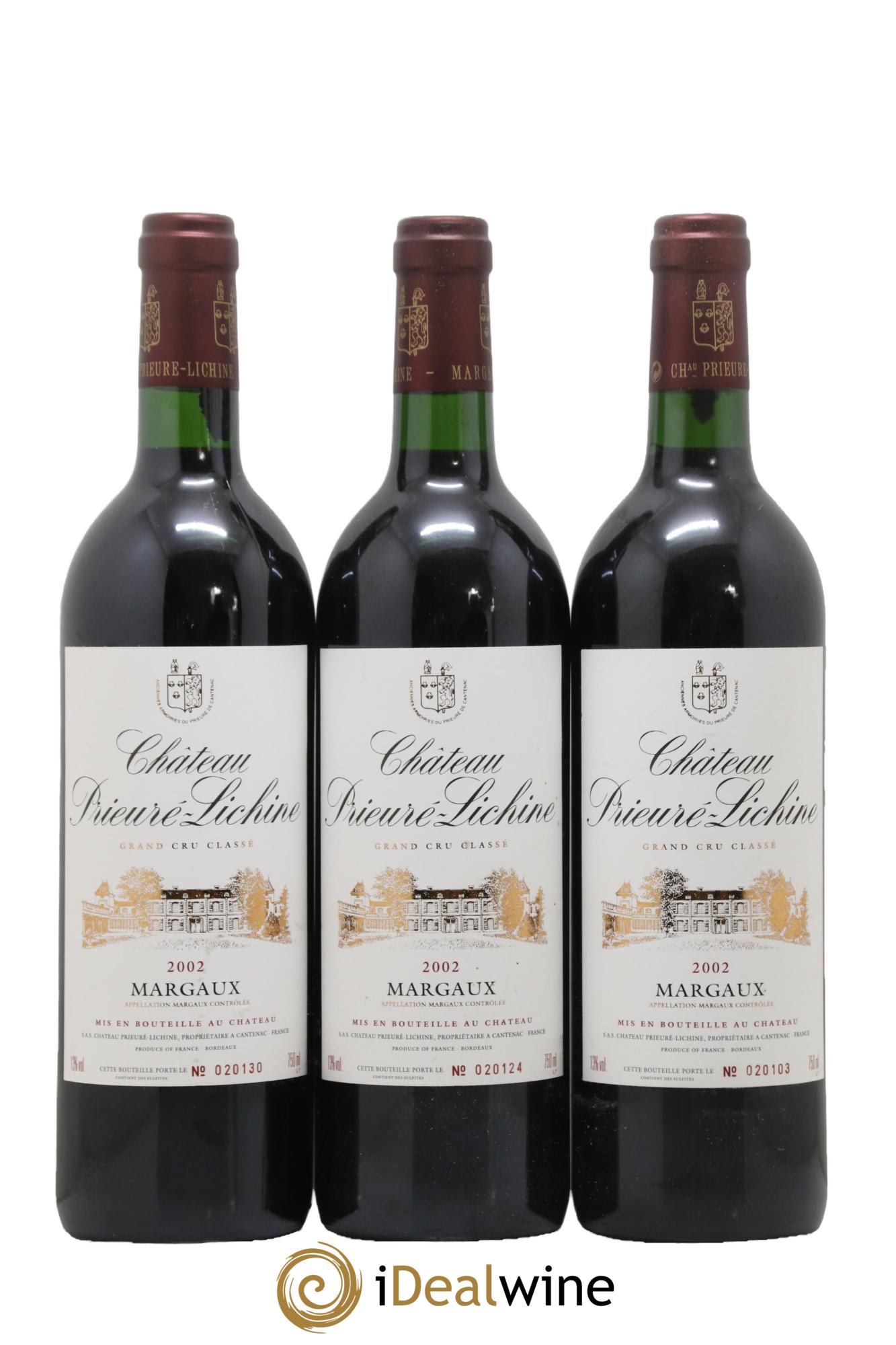 Château le Prieuré Grand Cru Classé Margaux Château Pieuré Lichine 2002 - Lot de 12 bouteilles - 3