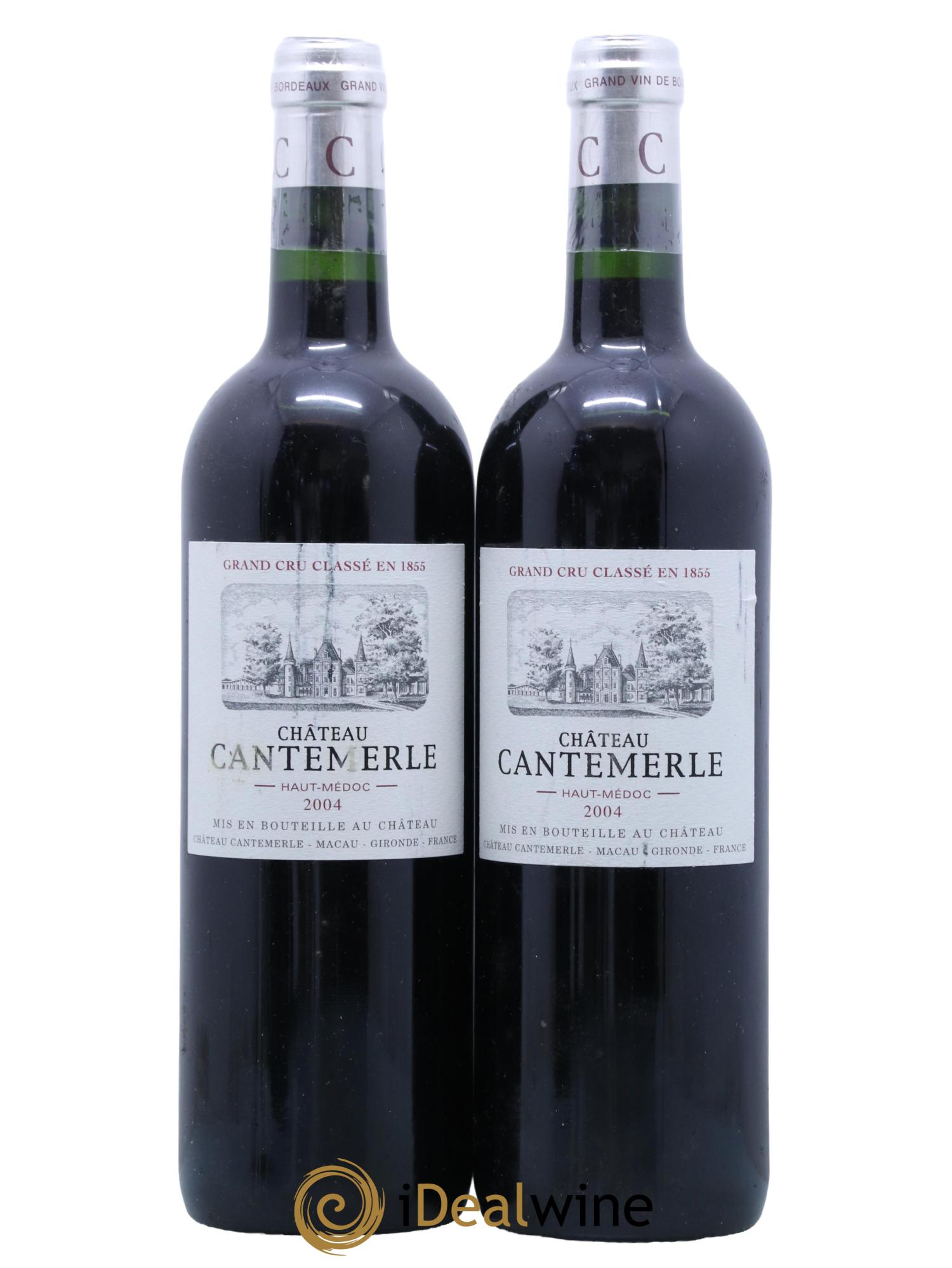 Château Cantemerle 5ème Grand Cru Classé 2004 - Lot de 2 bouteilles - 0