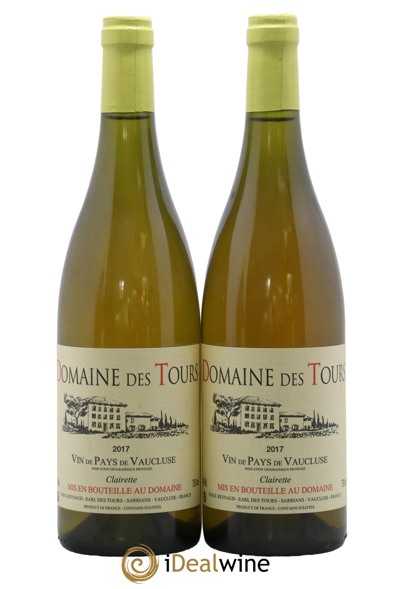 Vaucluse (Vin de Pays de Vaucluse) Domaine des Tours Clairette Emmanuel Reynaud 2017 - Lot de 2 bouteilles - 0