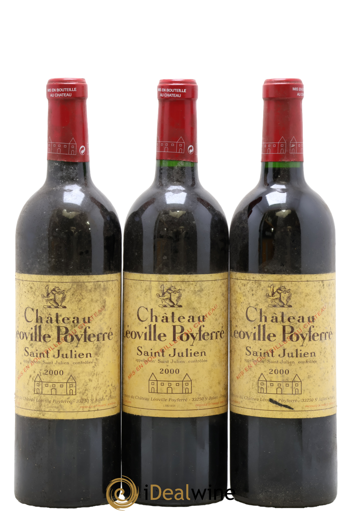 Château Léoville Poyferré 2ème Grand Cru Classé 2000 - Lotto di 3 bottiglie - 0