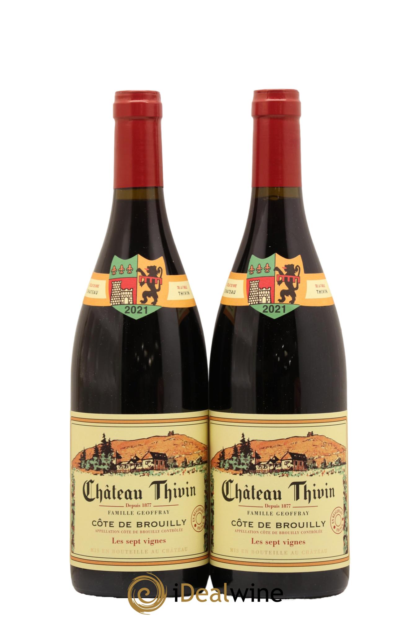 Côte de Brouilly Les 7 Vignes Château Thivin 2021 - Lot de 2 bouteilles - 0