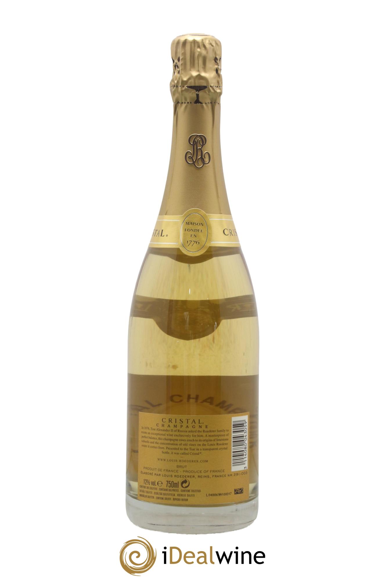Cristal Louis Roederer 2012 - Lot of 1 bottle - 1