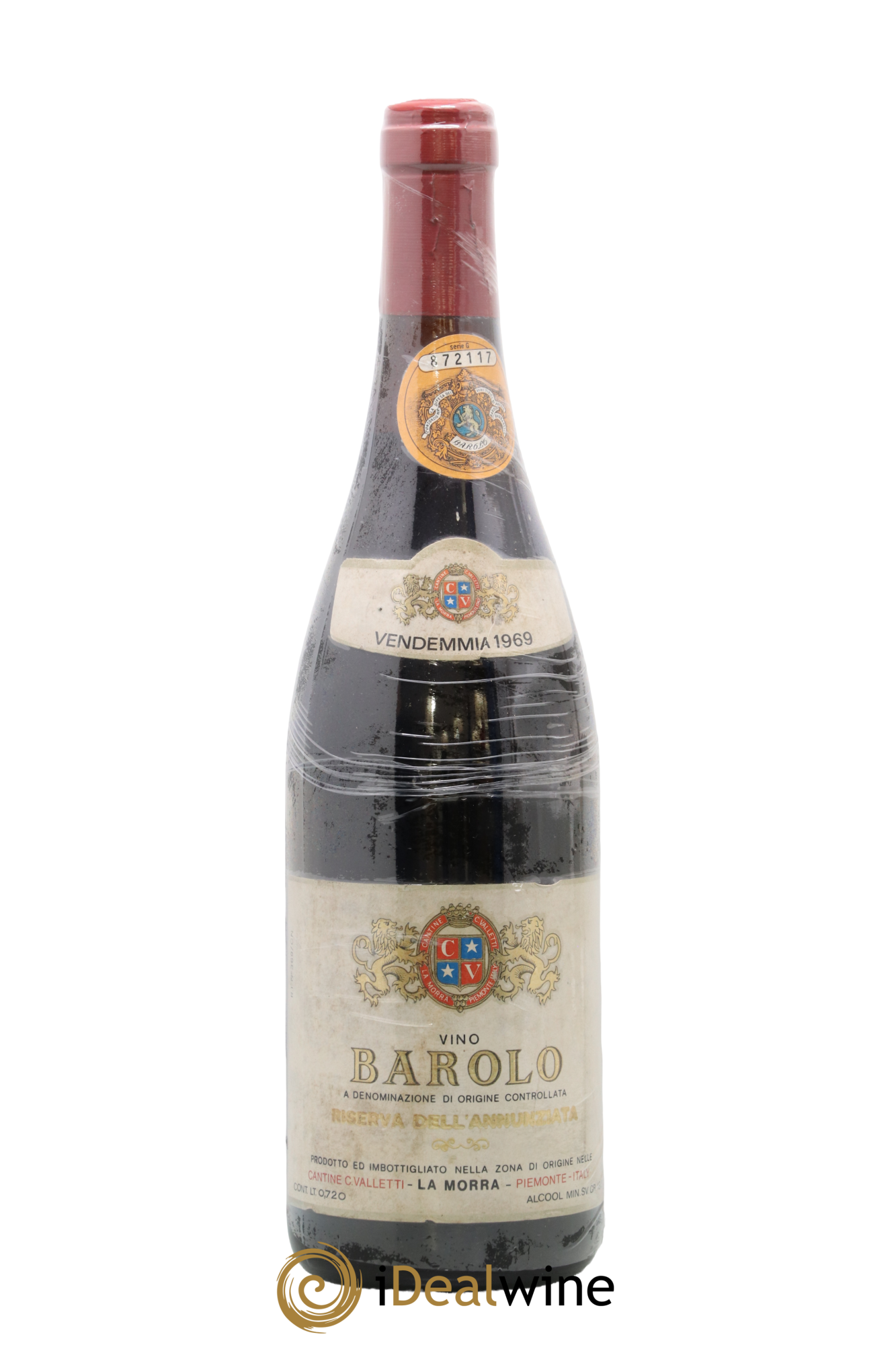 Barolo Riserva Dell'Annunziata Cantine Valletti 1969 - Lotto di 1 bottiglia - 1