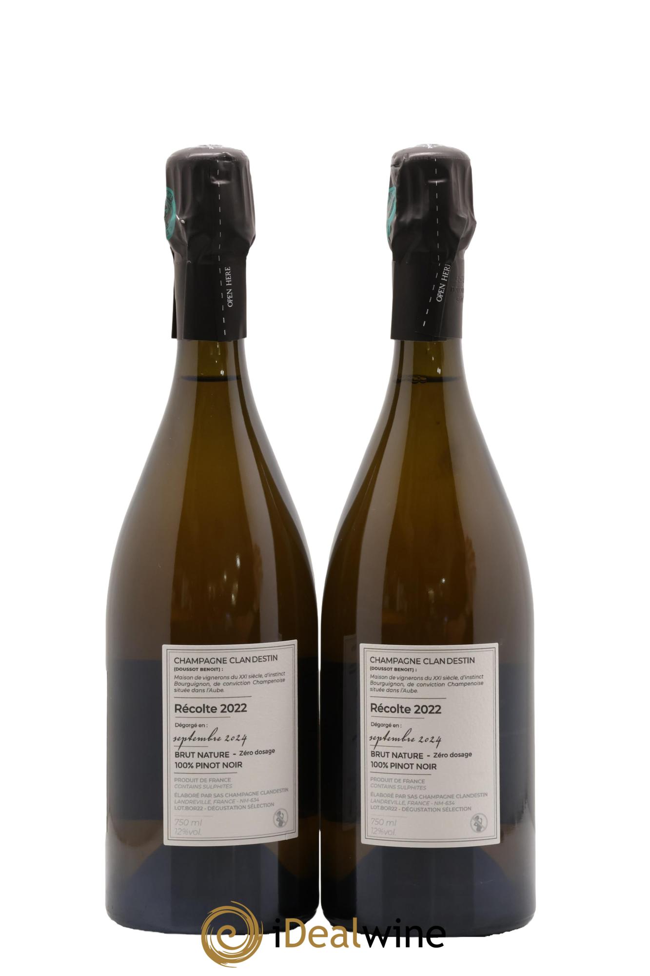 Boréal Brut Nature Clandestin 2022 - Lot de 2 bouteilles - 1