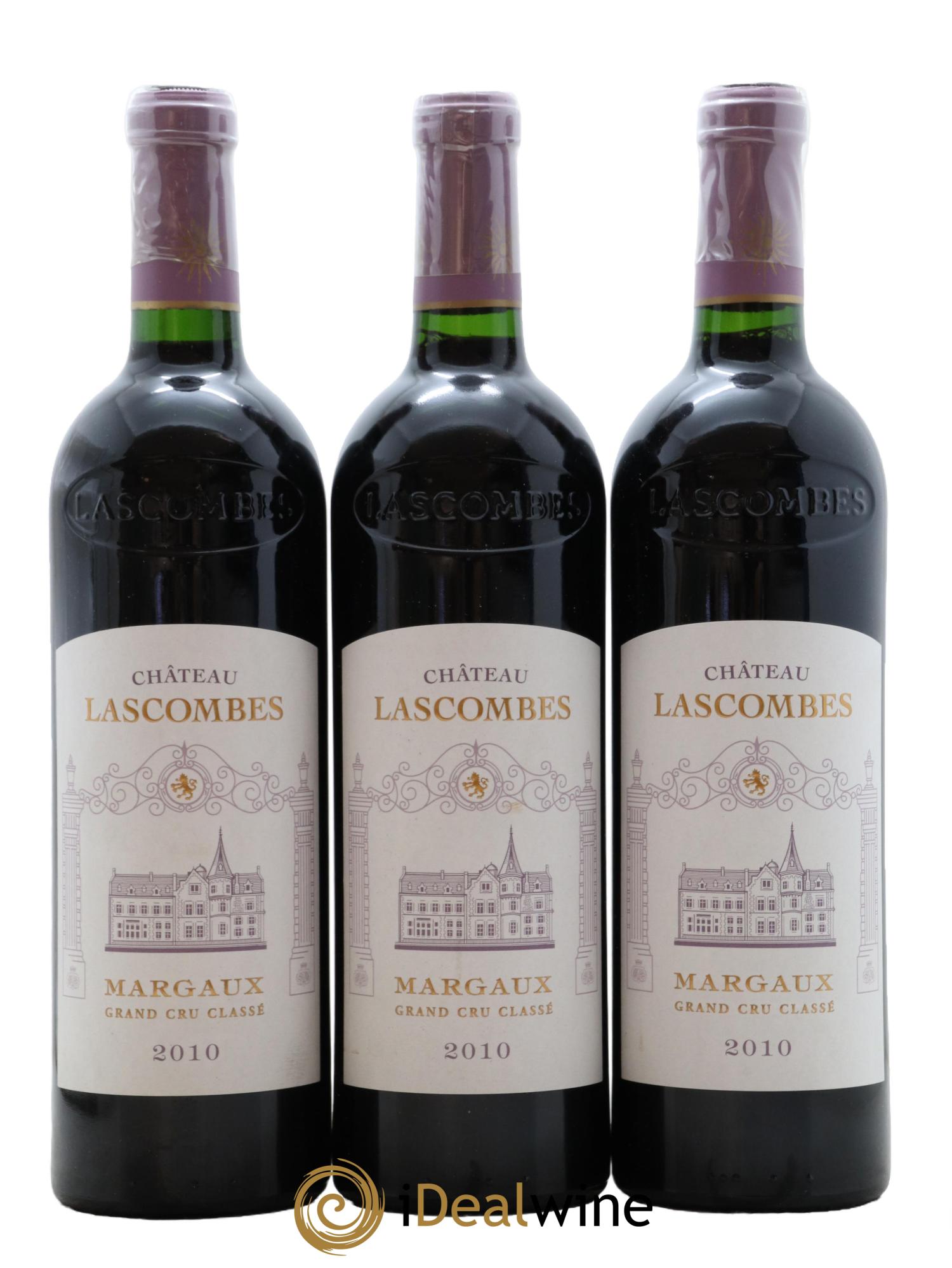 Château Lascombes 2ème Grand Cru Classé 2010 - Lot de 3 bouteilles - 0