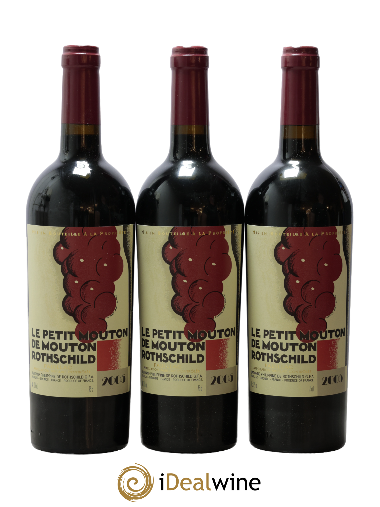 Petit Mouton Second Vin 2005 - Lot de 3 bouteilles - 0