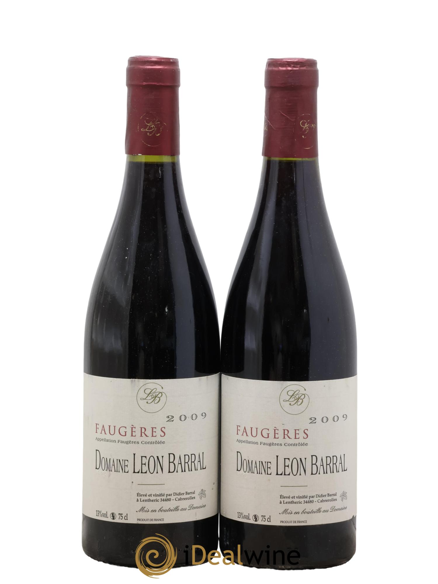 Faugères Domaine Léon Barral 2009 - Lotto di 2 bottiglie - 0