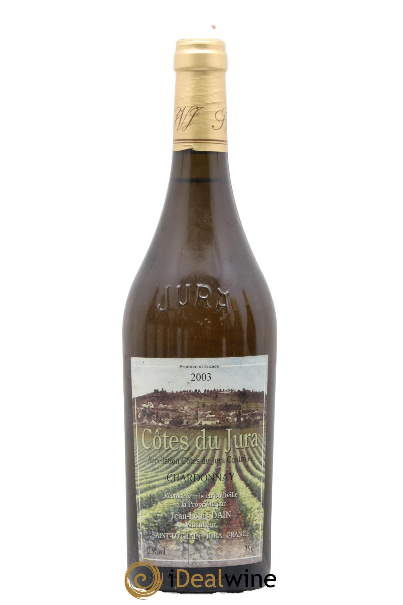 Côtes du Jura Chardonnay JL Dain 2003 - Lot de 1 bouteille - 0