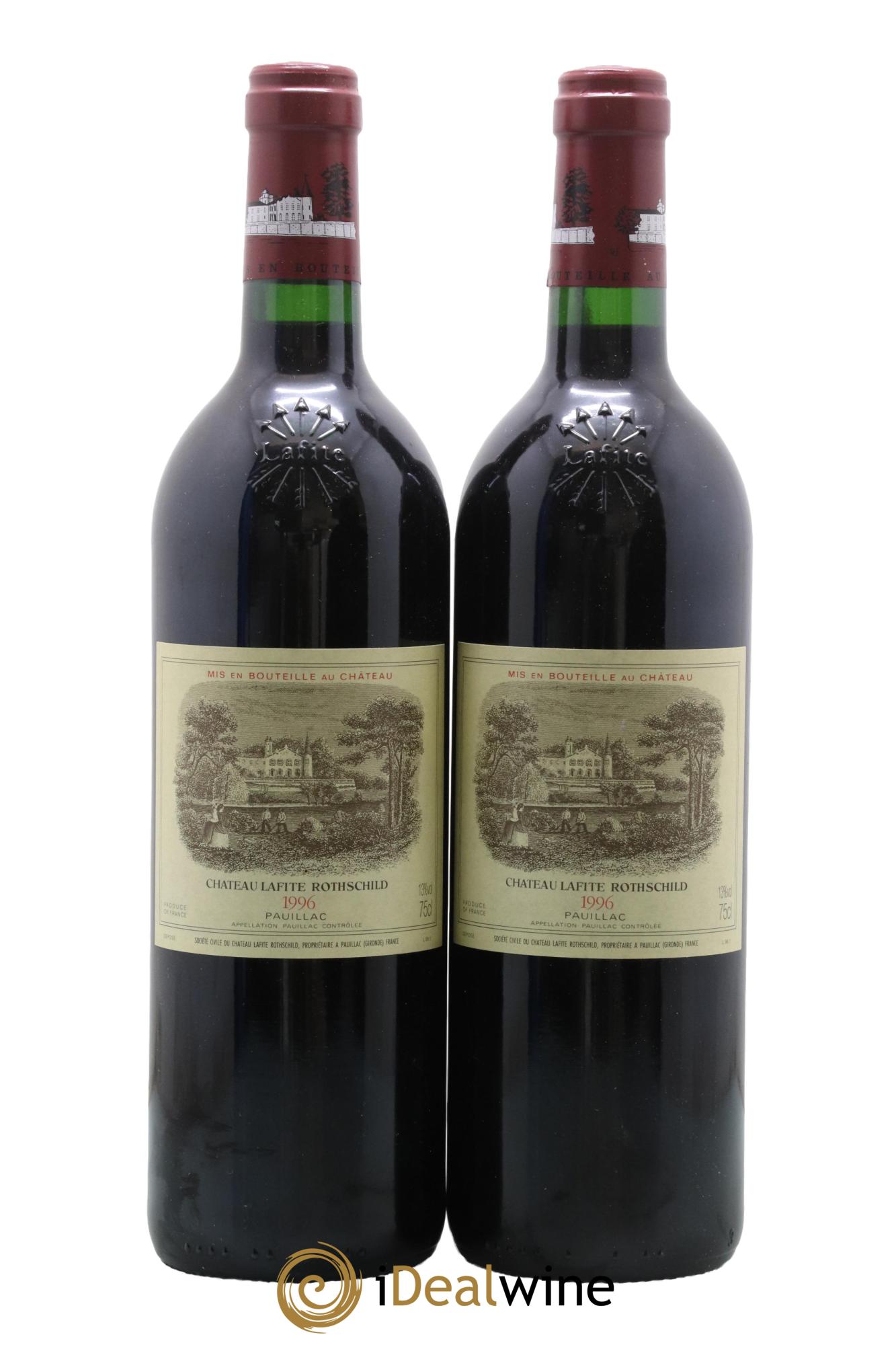 Château Lafite Rothschild 1er Grand Cru Classé 1996 - Lot de 2 bouteilles - 0