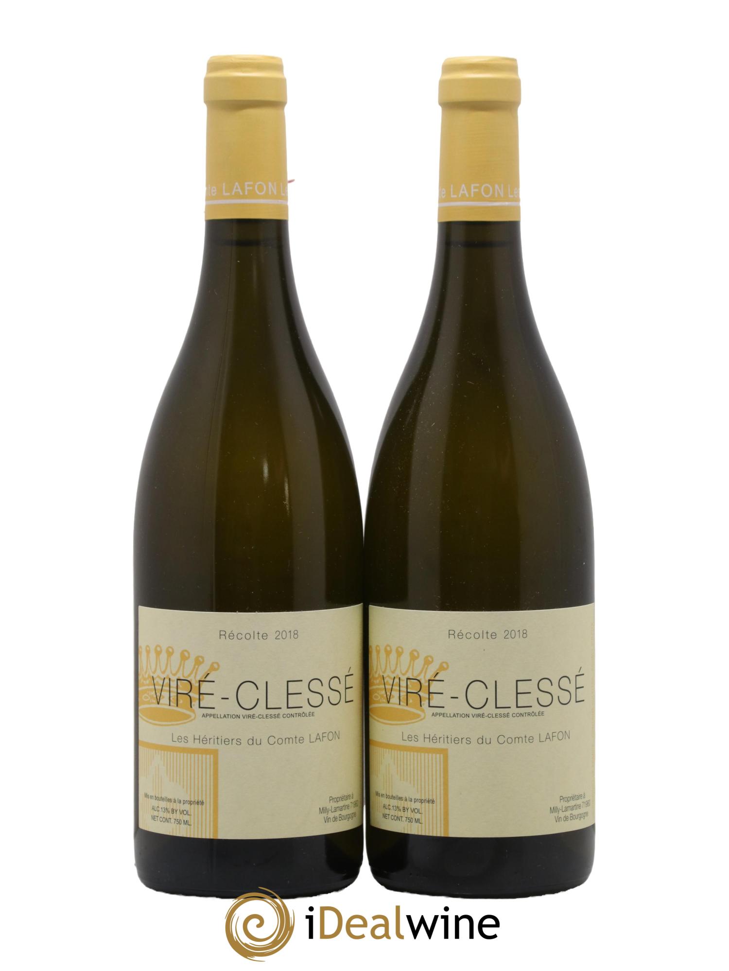 Viré-Clessé Héritiers du Comte Lafon (Domaine des) 2018 - Lot of 2 bottles - 0