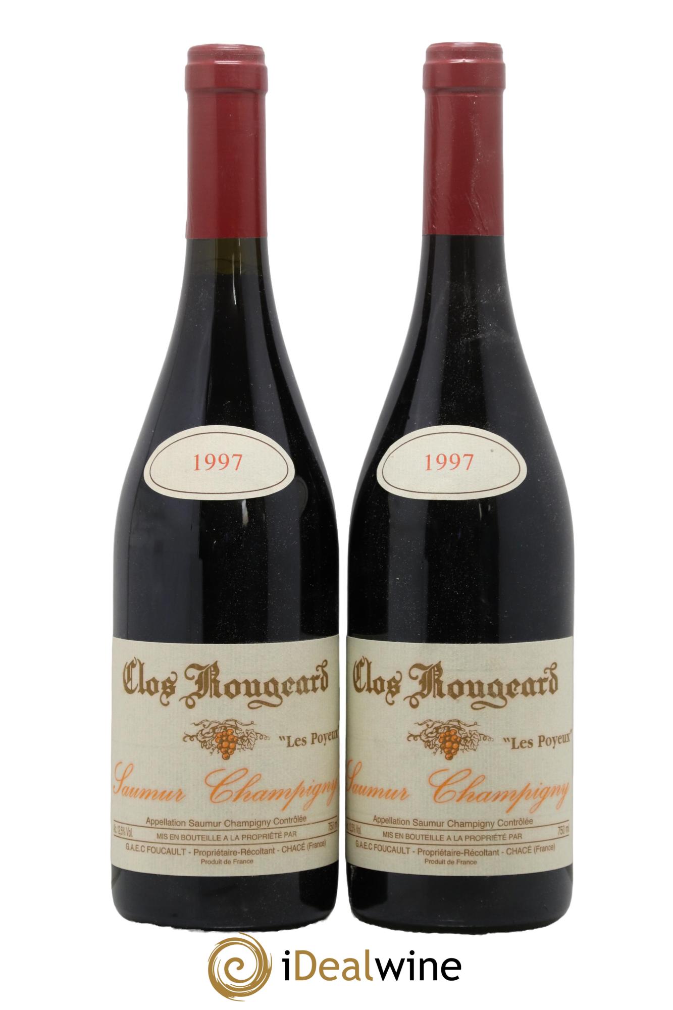 Saumur-Champigny Les Poyeux Clos Rougeard  1997 - Lot of 2 bottles - 0