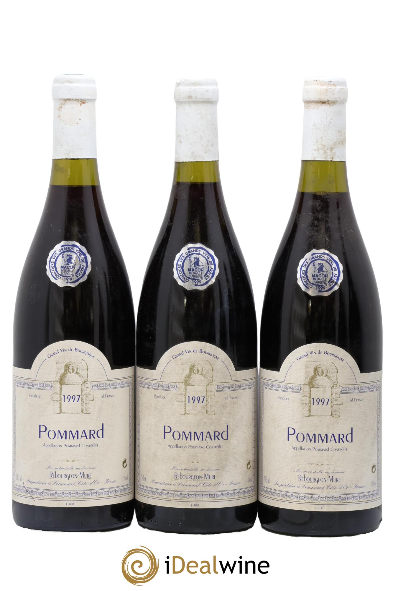 Pommard Rebourgeon-Mure 1997 - Lot de 3 bouteilles - 0